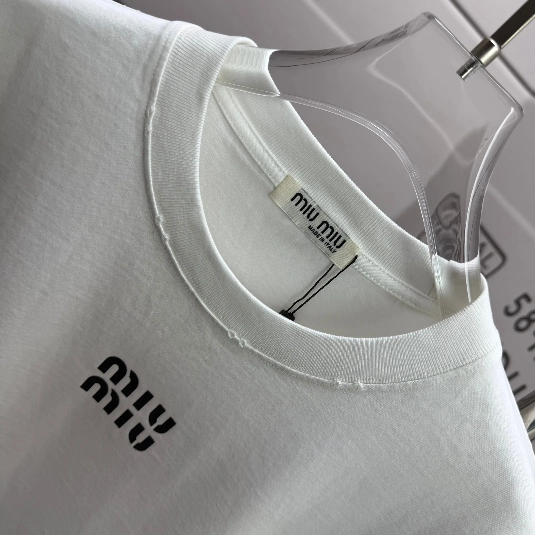 Distressed Logo Cotton-Jersey T-Shirt D14015529 — view 3