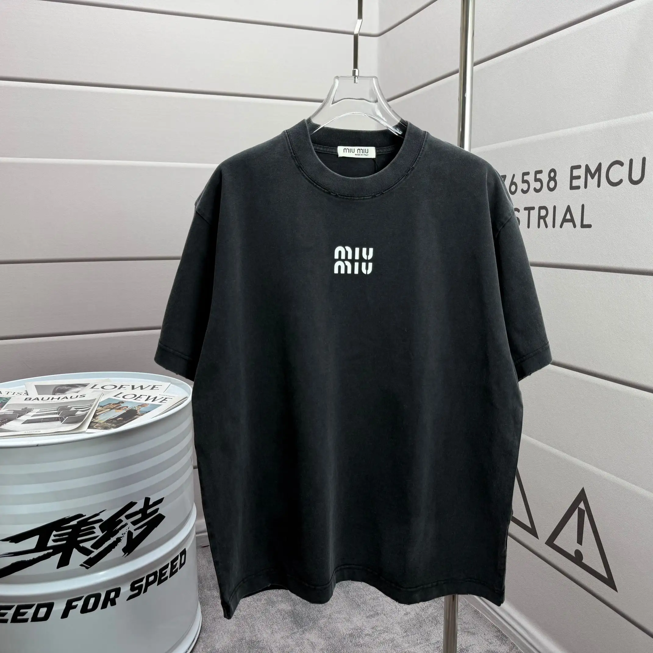 Logo-Print Washed Cotton-Jersey T-Shirt D14015530