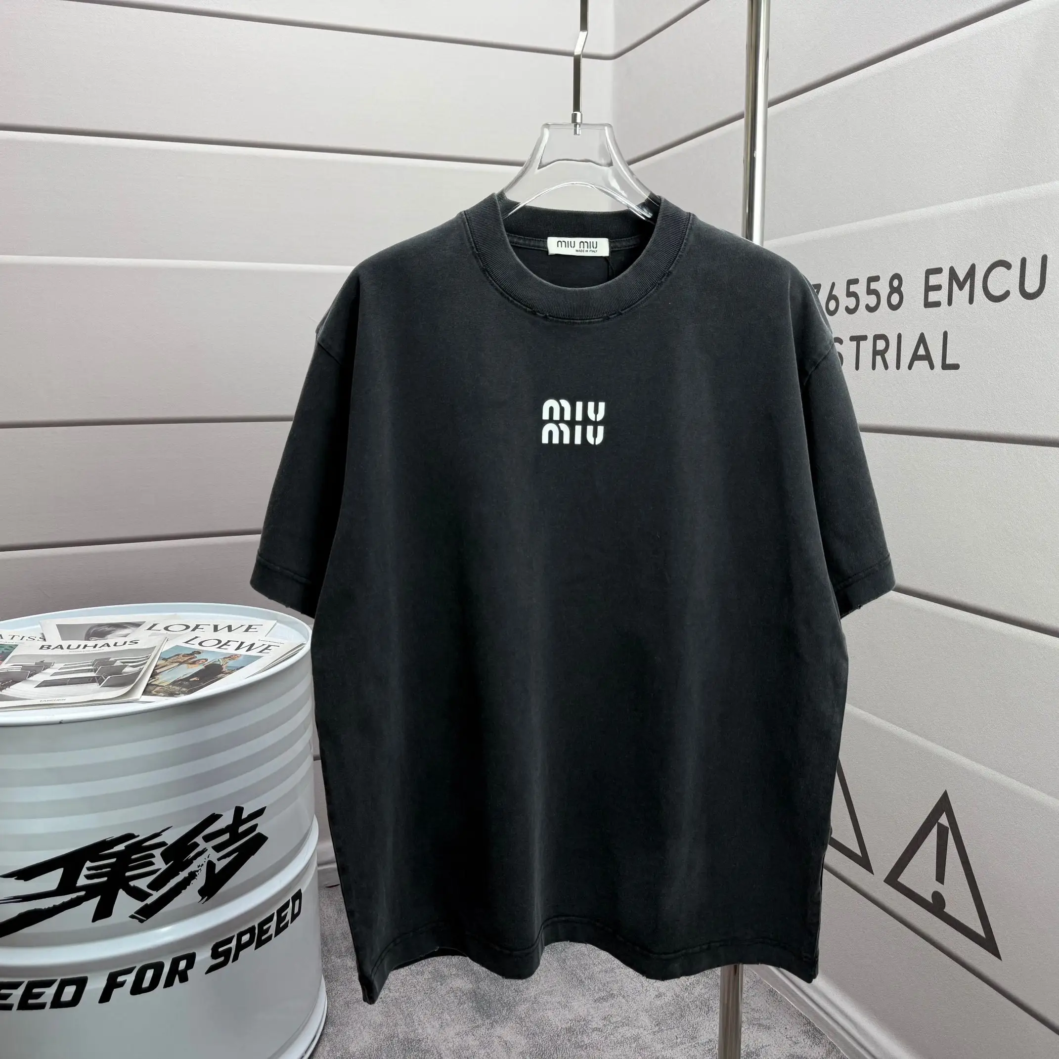 Logo-Print Washed Cotton-Jersey T-Shirt D14015530