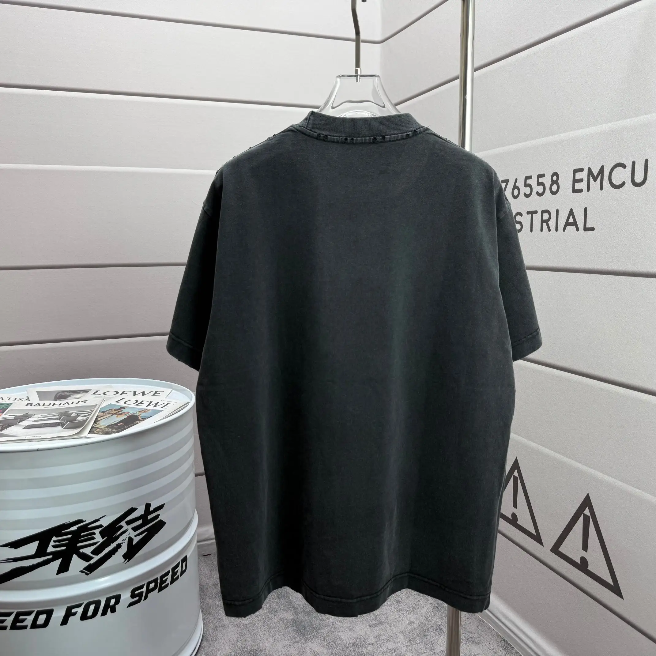 Logo-Print Washed Cotton-Jersey T-Shirt D14015530 — view 2