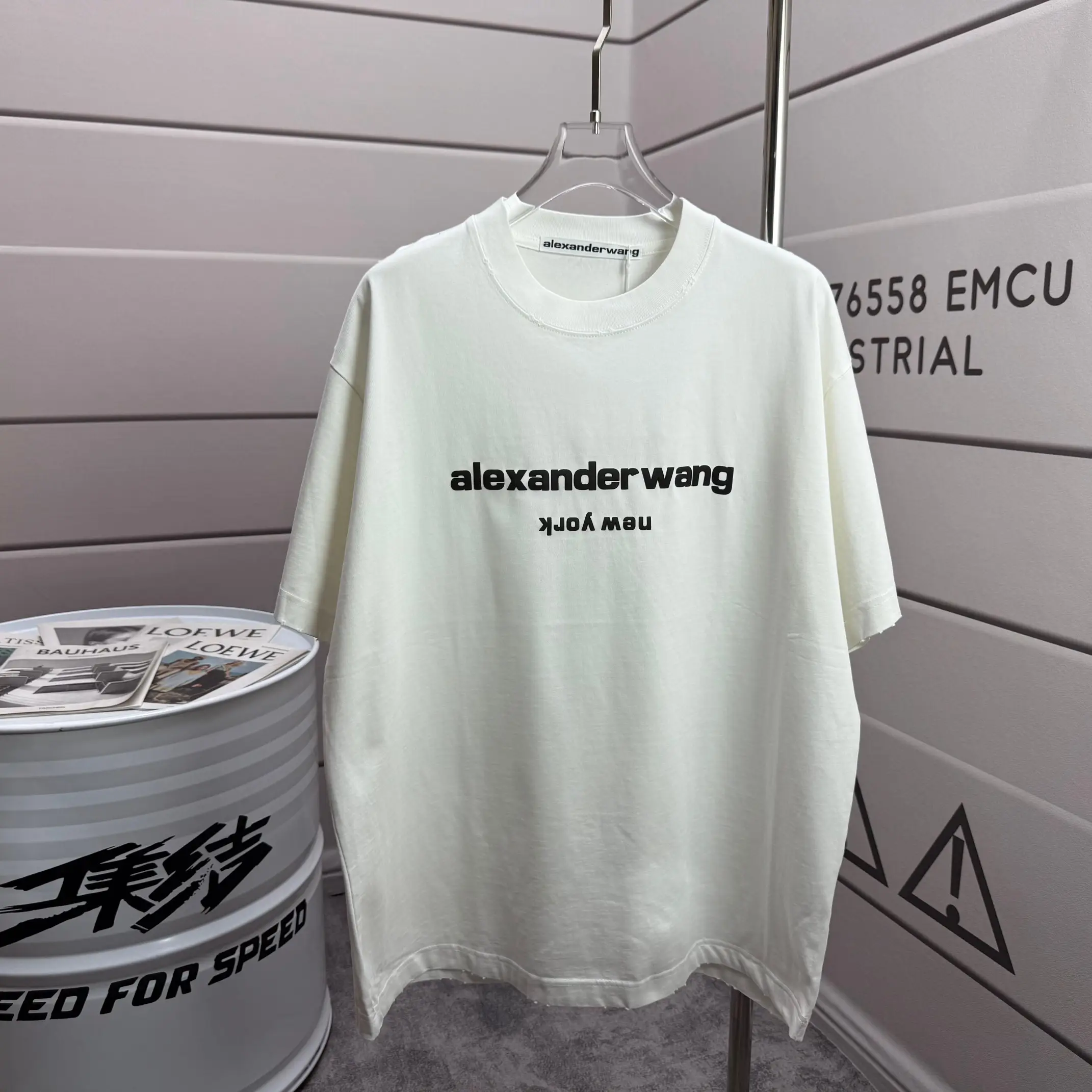 Logo Print Distressed Cotton T-Shirt D14515505