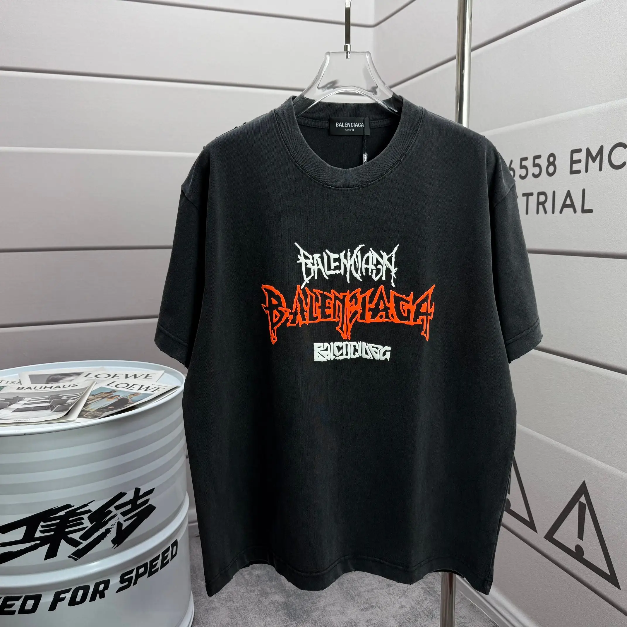 Logo-Print Distressed Cotton-Jersey T-Shirt D14512523
