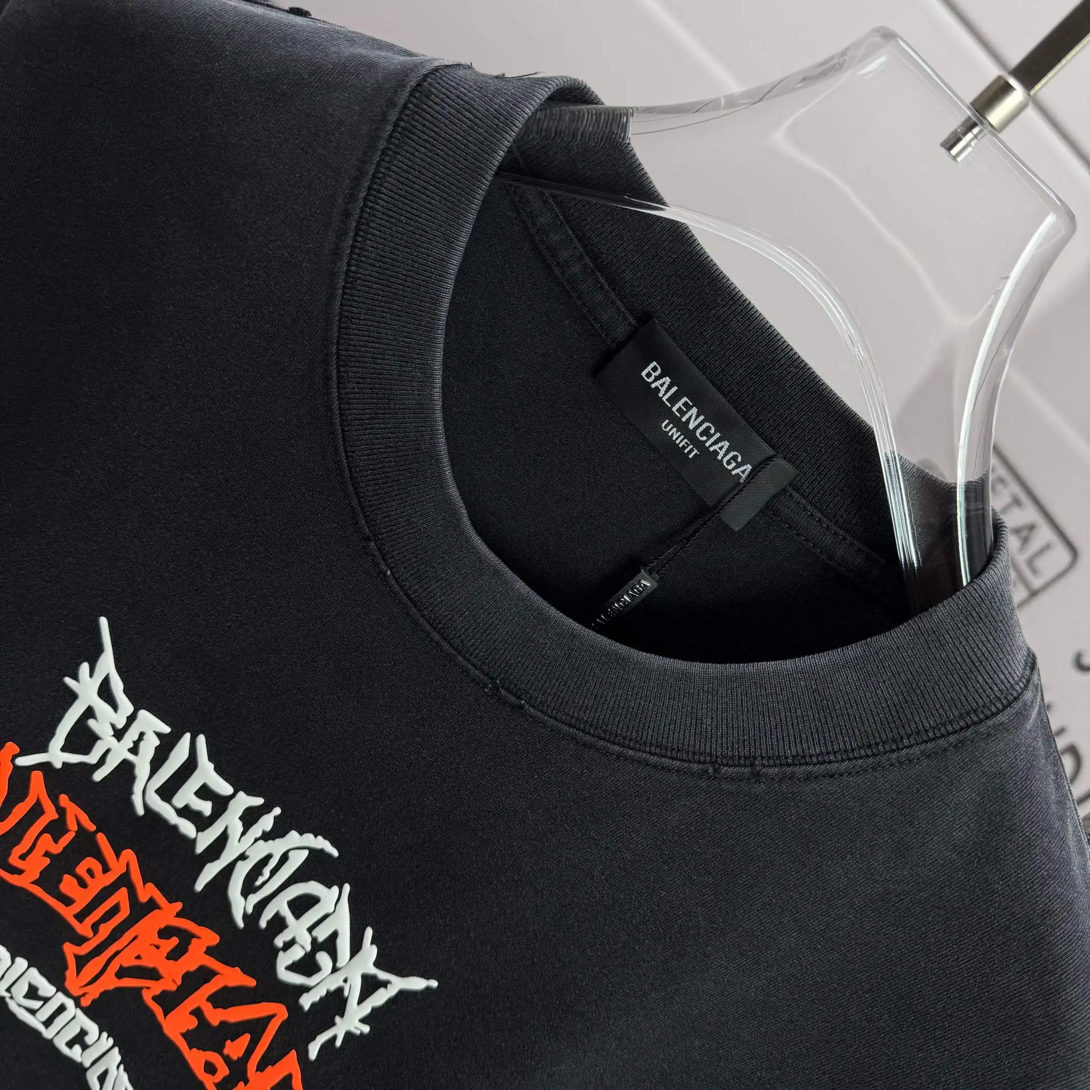 Logo-Print Distressed Cotton-Jersey T-Shirt D14512523 — view 3