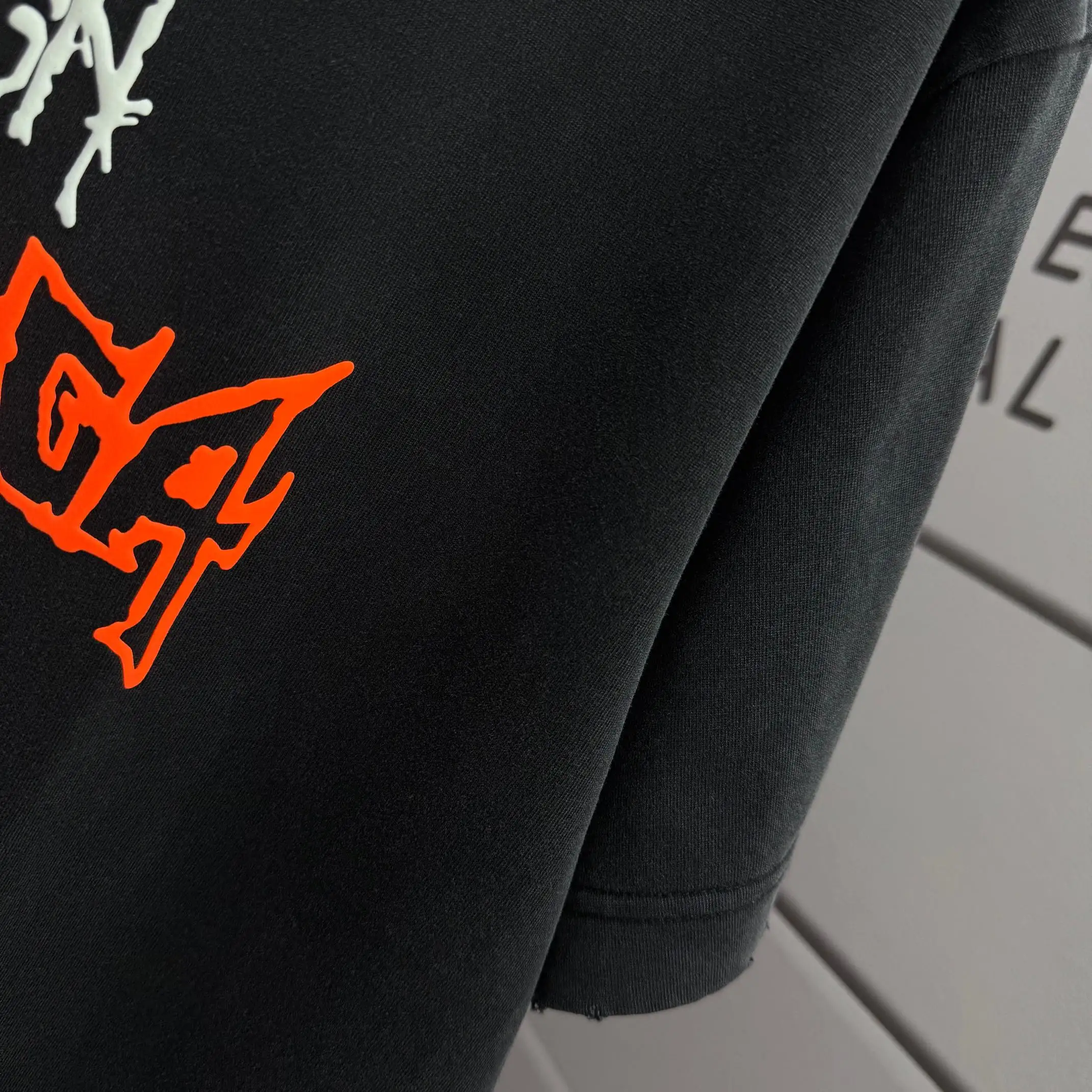 Logo-Print Distressed Cotton-Jersey T-Shirt D14512523 — view 6