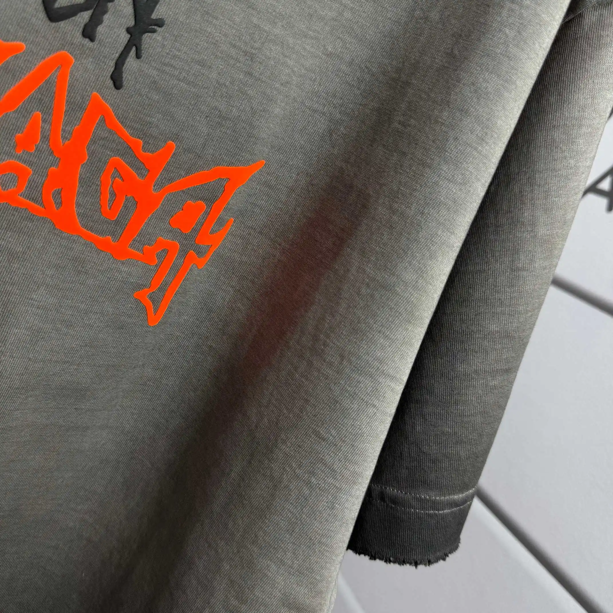 Logo-Embroidered Distressed Cotton T-Shirt D14512525 — view 6