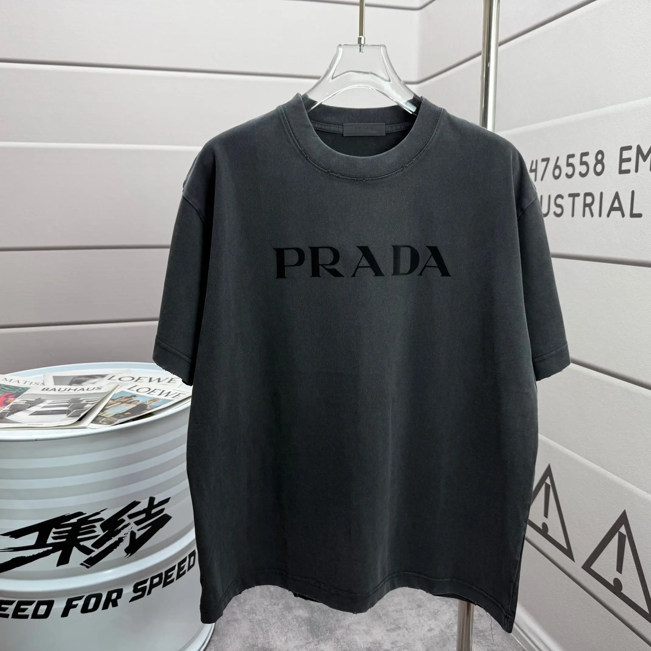 Logo-Print Washed Cotton T-Shirt D14512541