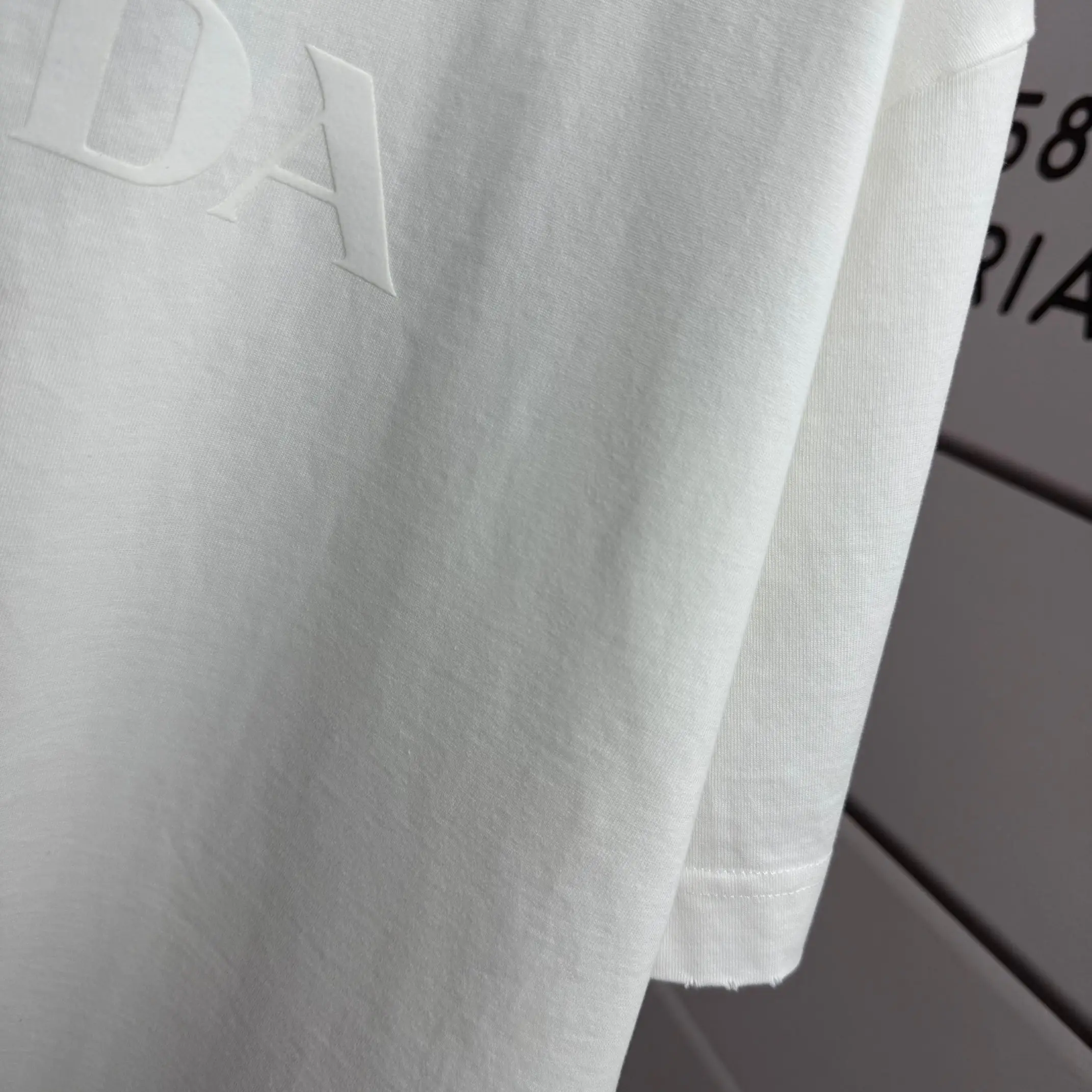 Logo Flocked Washed Cotton T-Shirt D14512540 — view 6