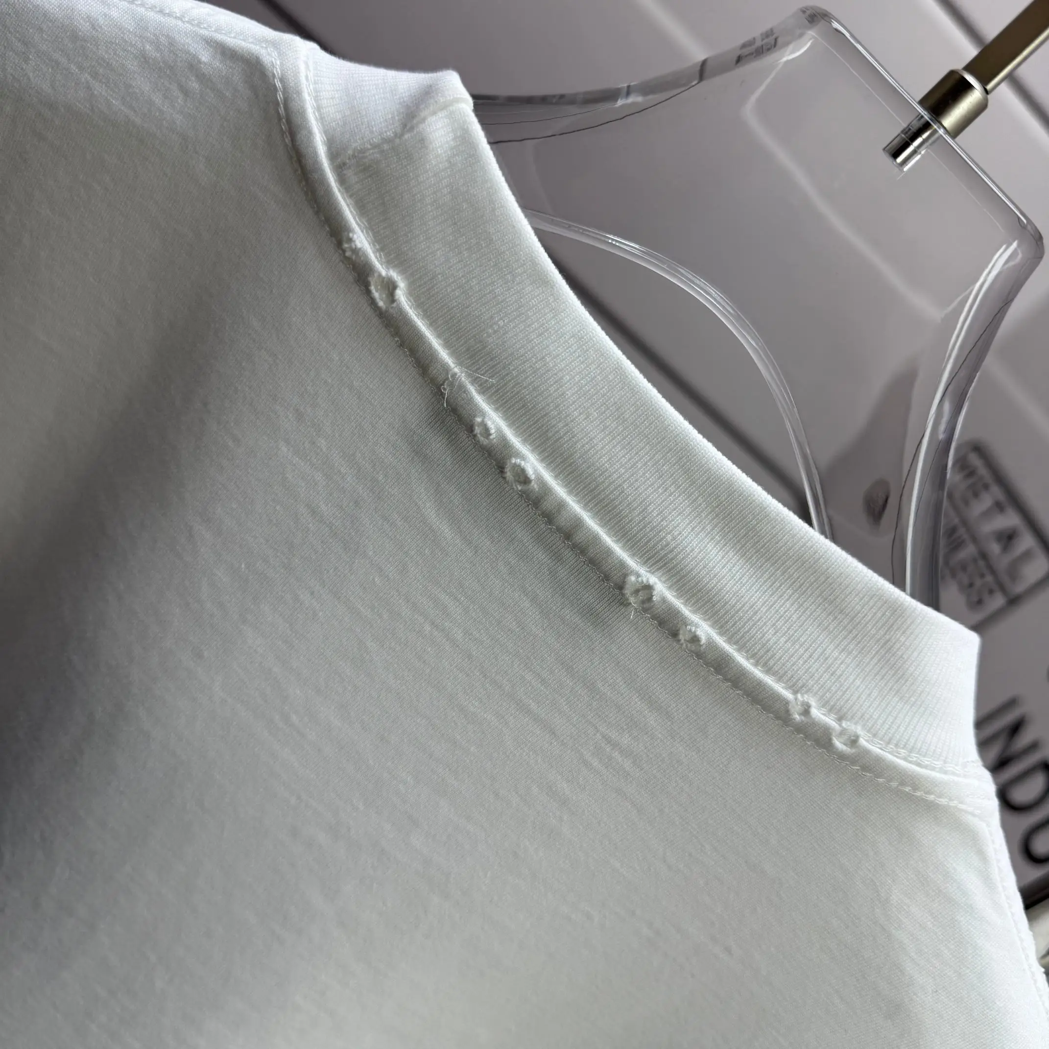Logo Flocked Washed Cotton T-Shirt D14512540 — view 8