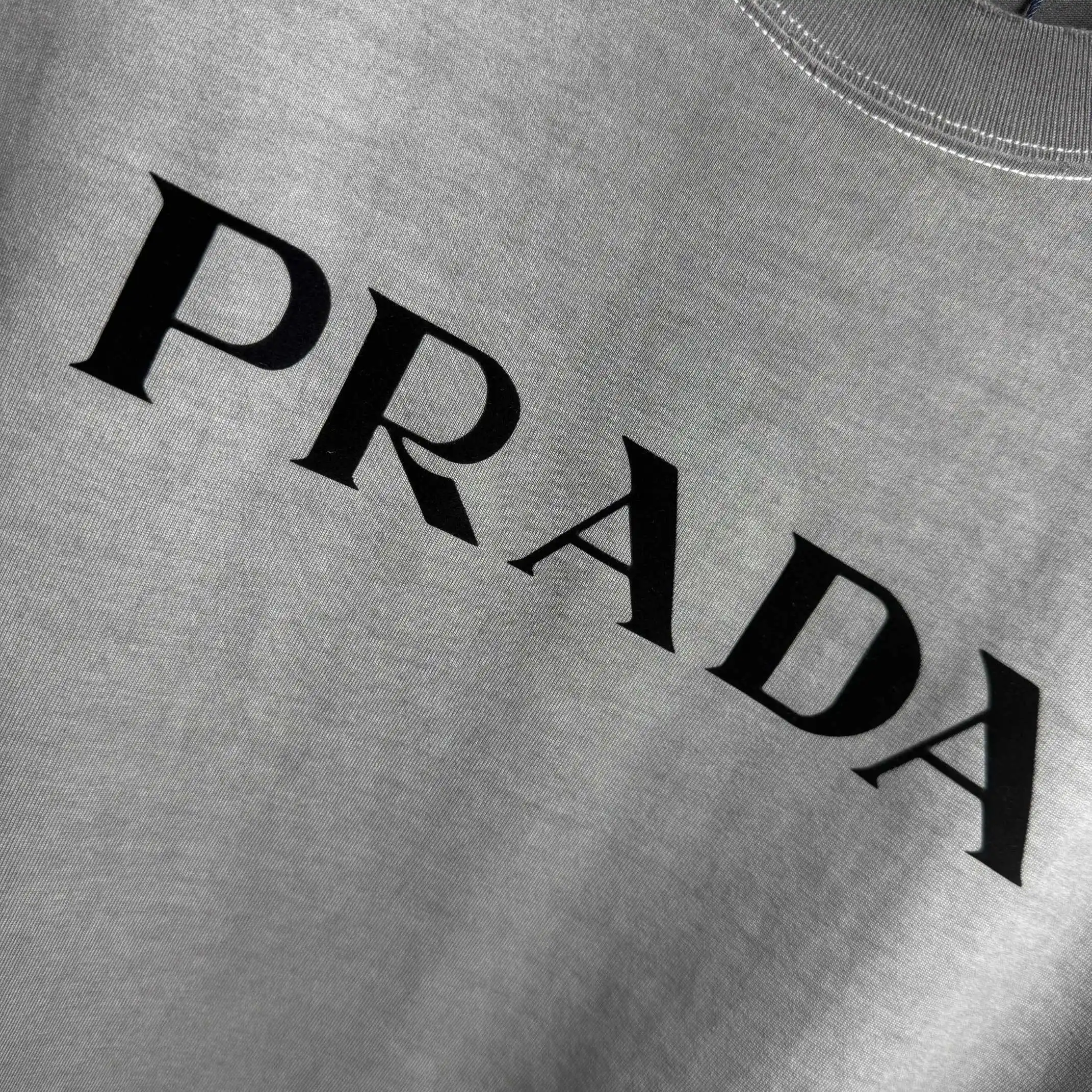 Logo Flocked Washed Cotton T-Shirt D14512542 — view 5