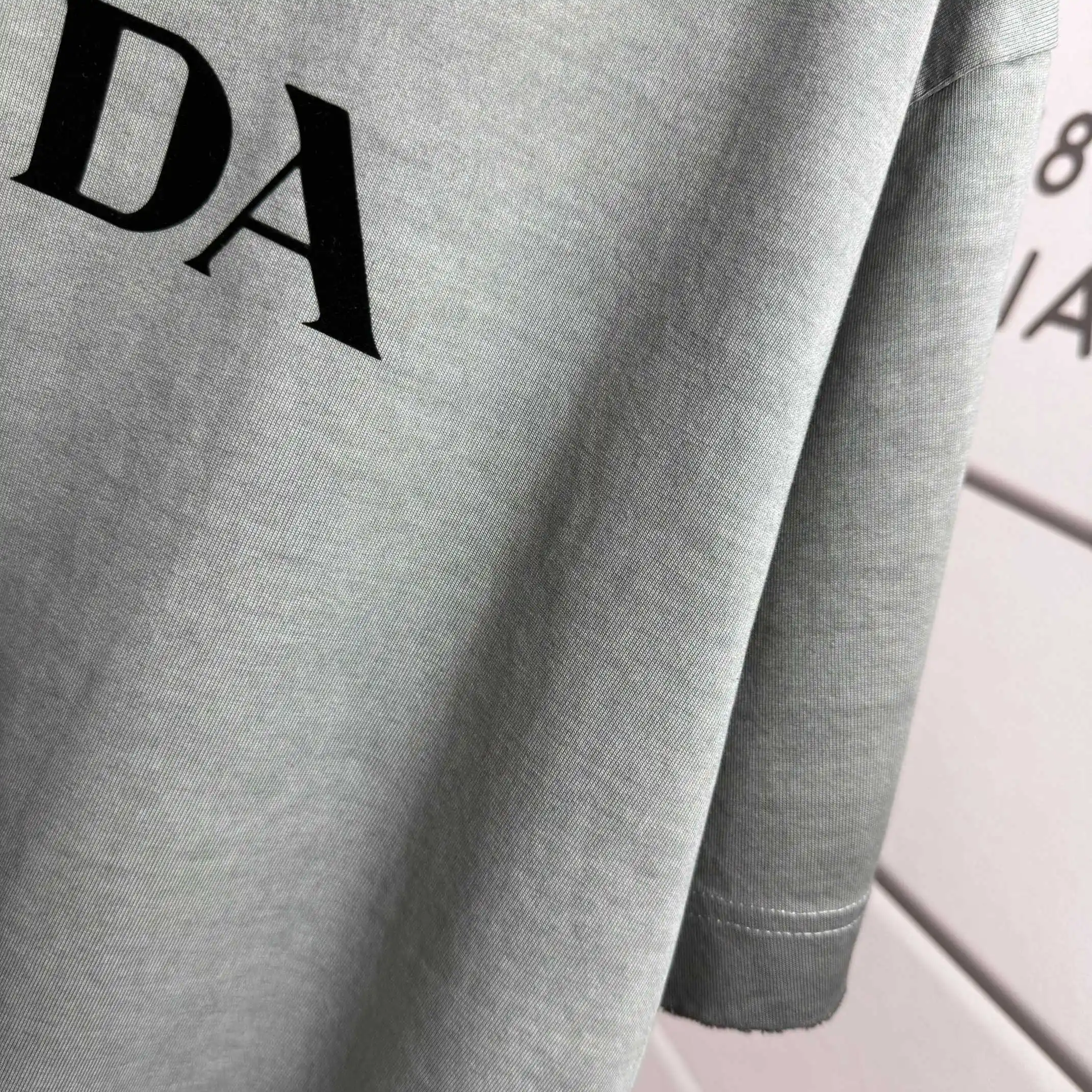 Logo Flocked Washed Cotton T-Shirt D14512542 — view 6