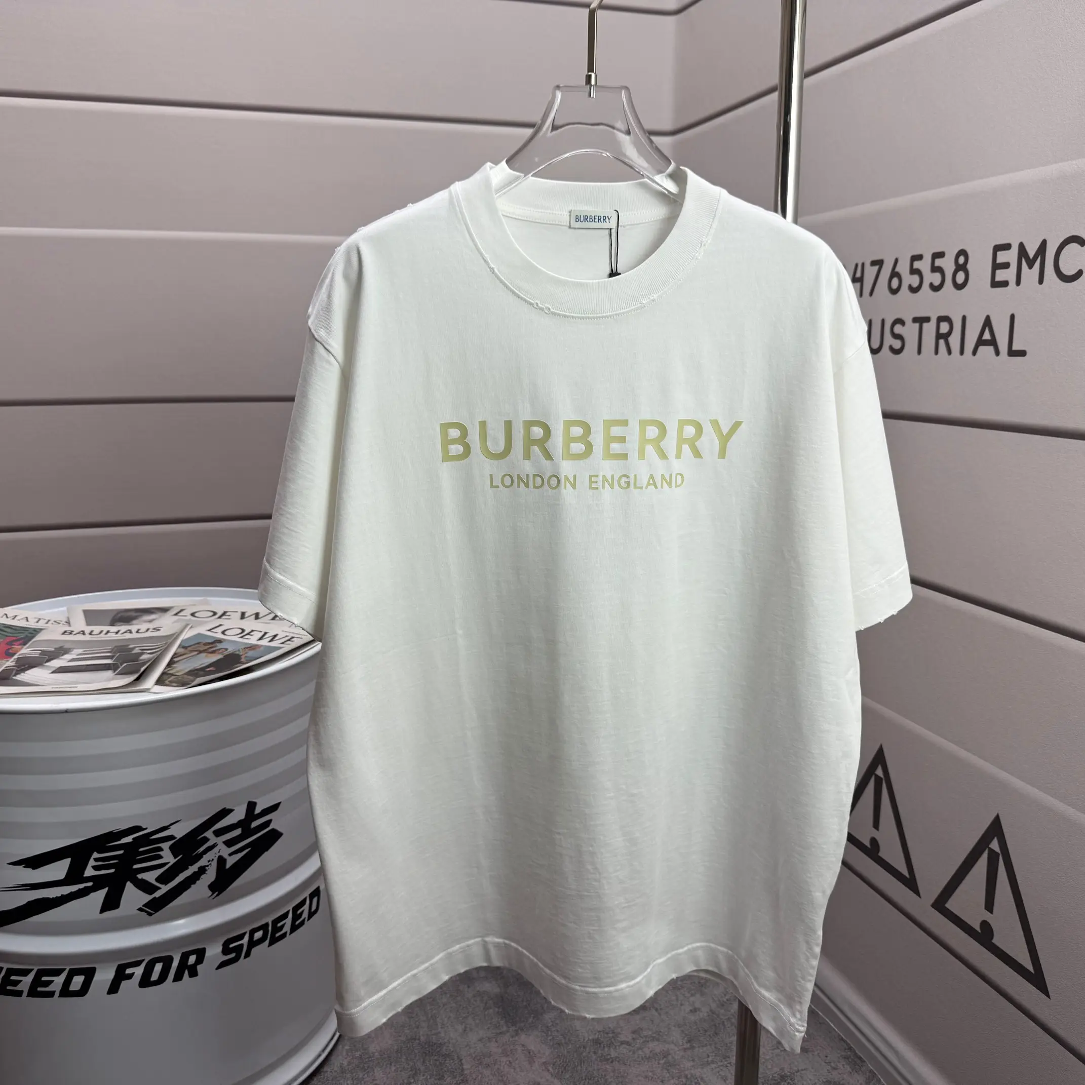 Logo Print Distressed Cotton T-Shirt D14512538