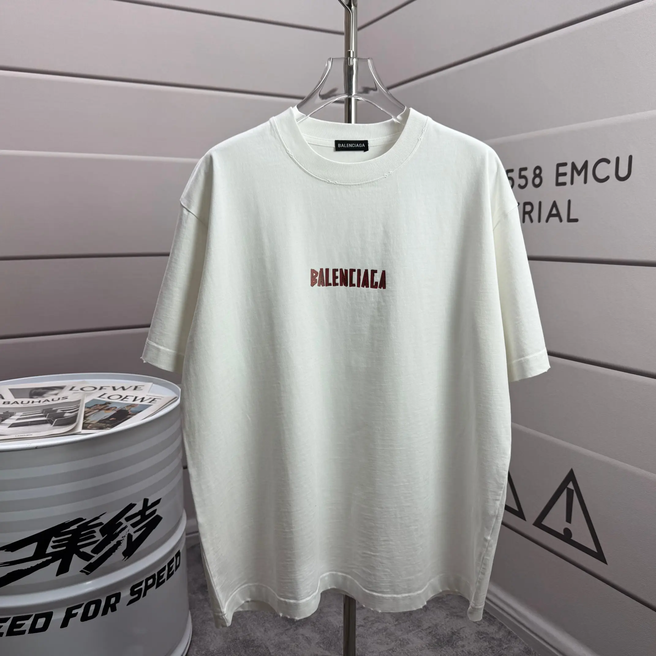 Logo-Print Distressed Cotton-Jersey T-Shirt D15015542 — view 2