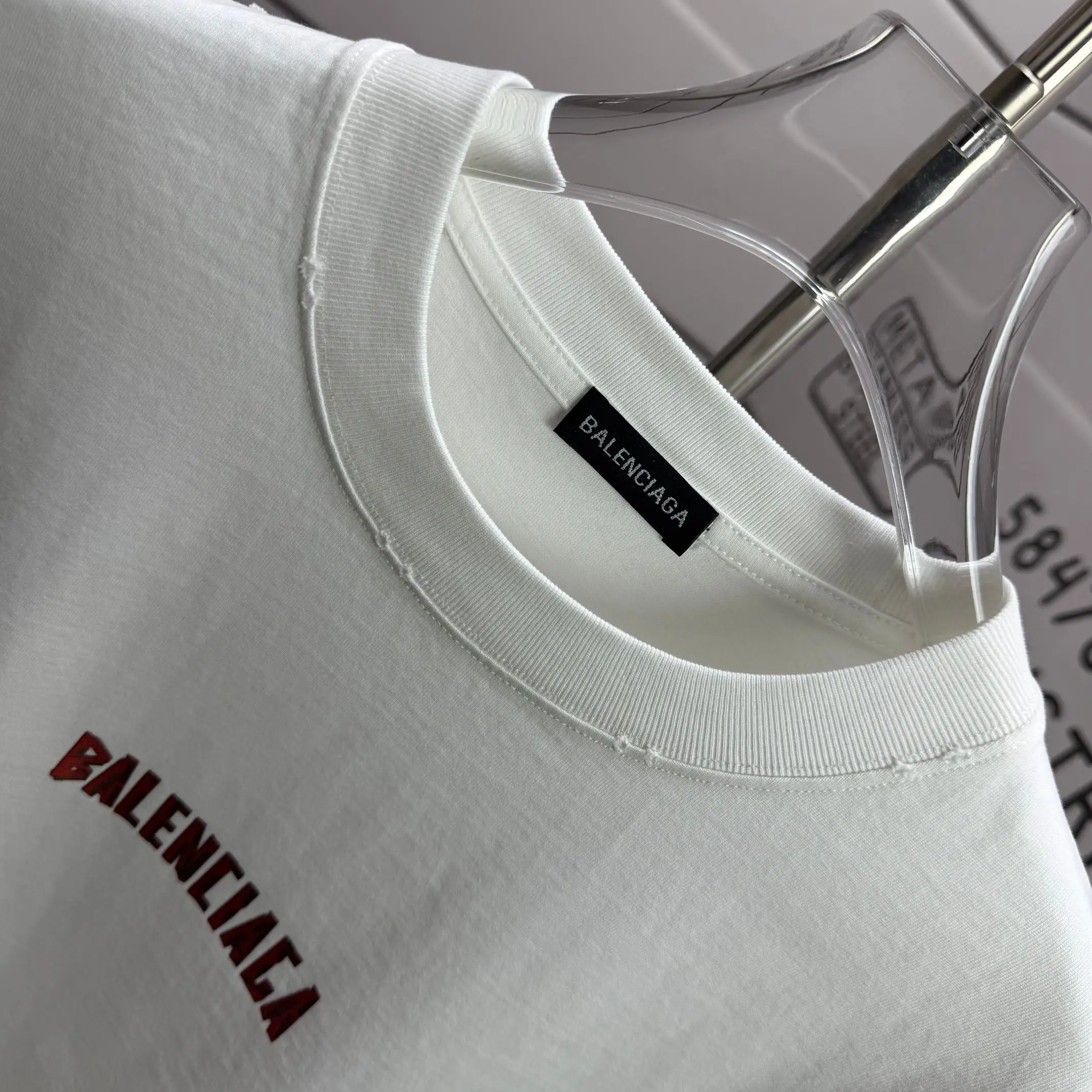 Logo-Print Distressed Cotton-Jersey T-Shirt D15015542 — view 3