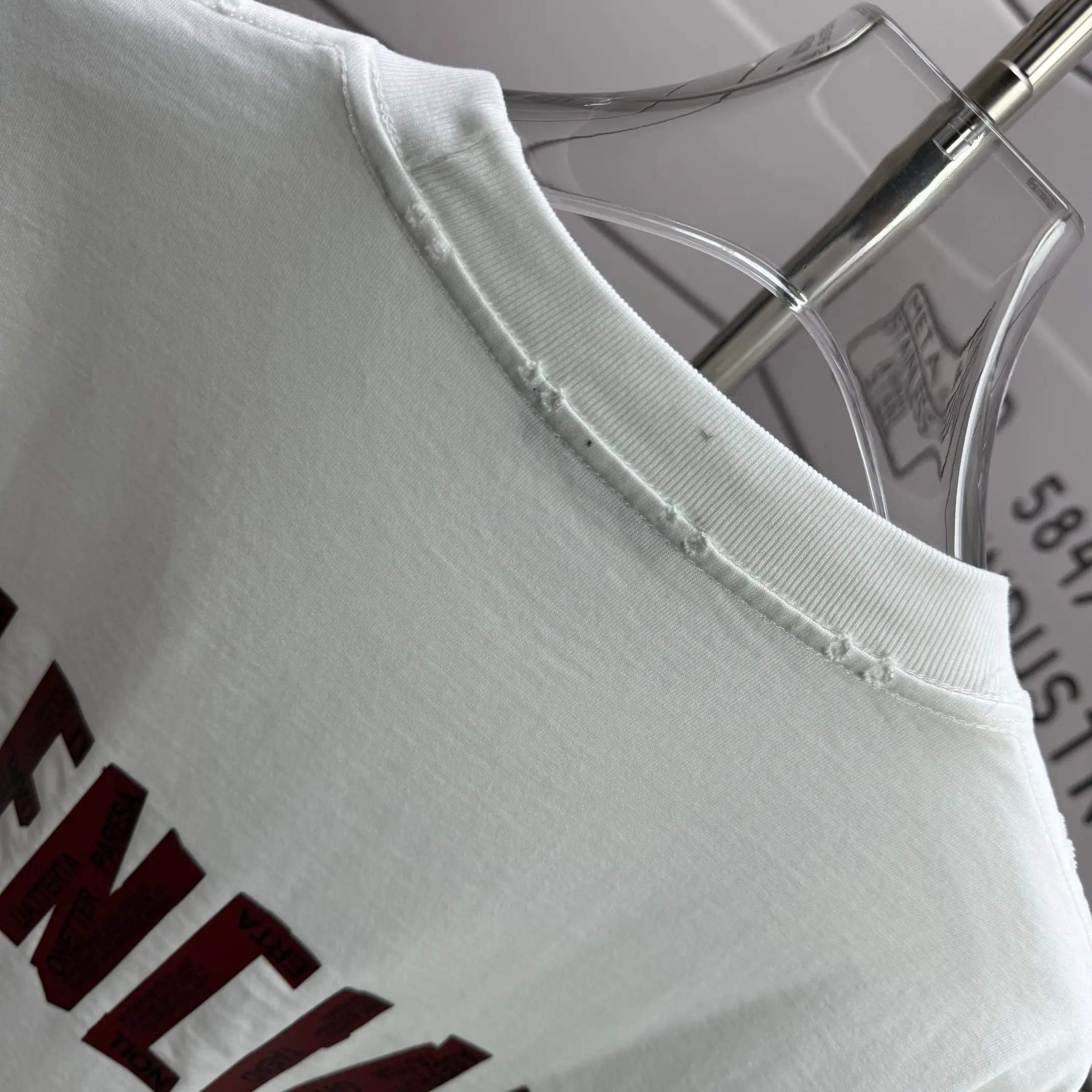 Logo-Print Distressed Cotton-Jersey T-Shirt D15015542 — view 8