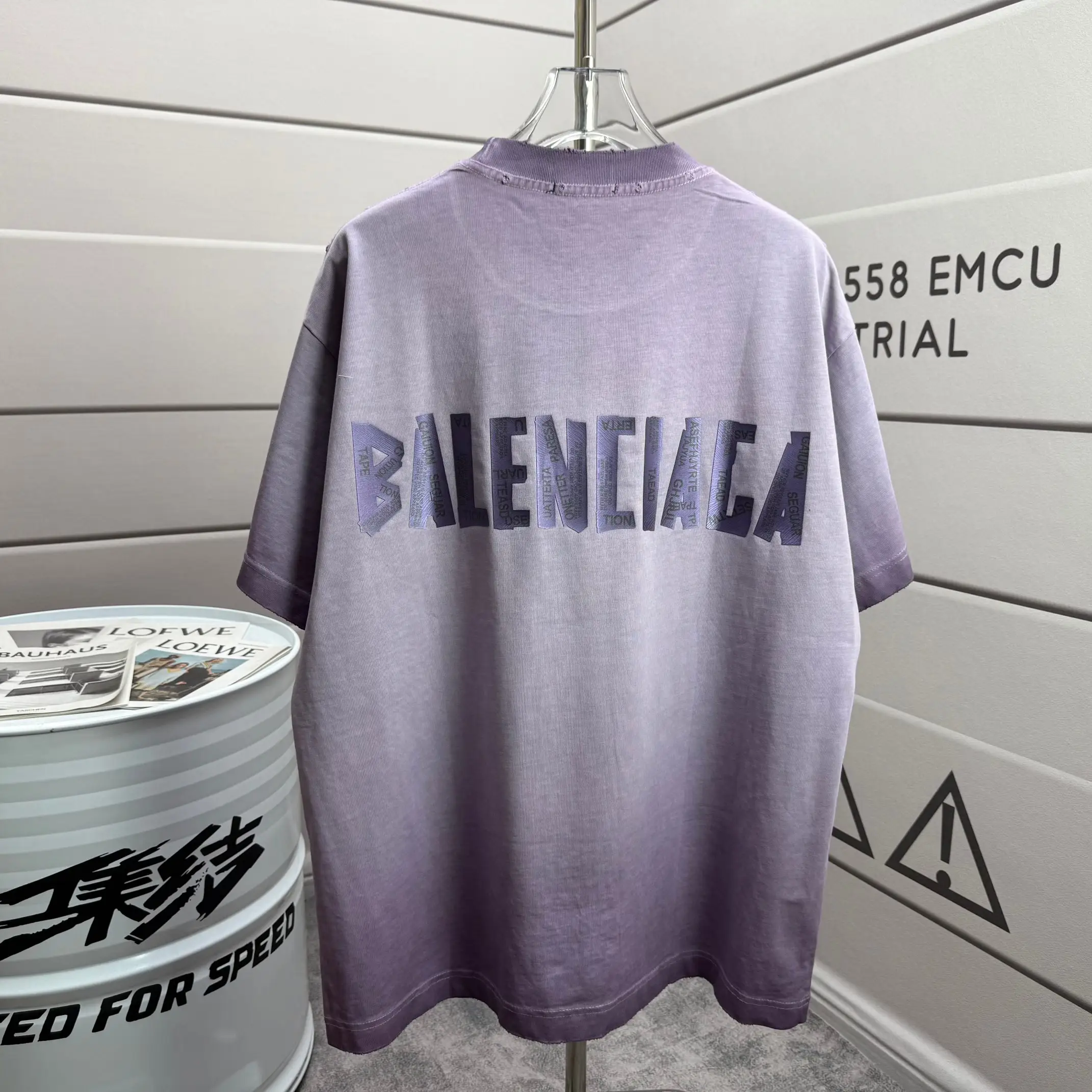Logo-Appliqué Distressed Cotton T-Shirt D15015545