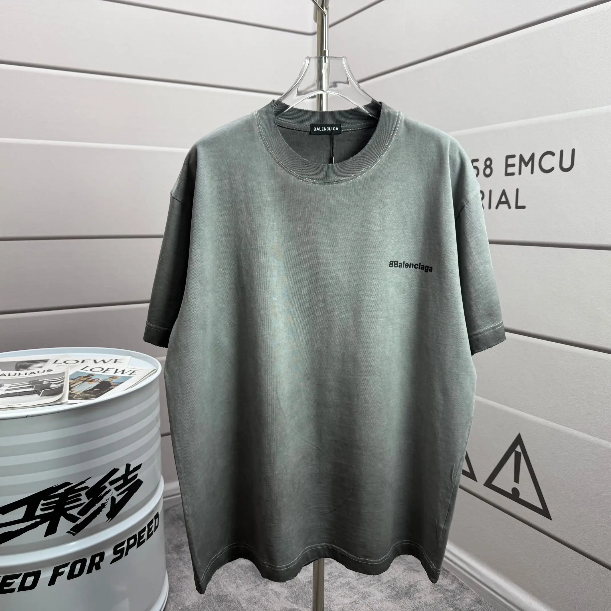 Logo Print Washed Cotton T-Shirt D15015551