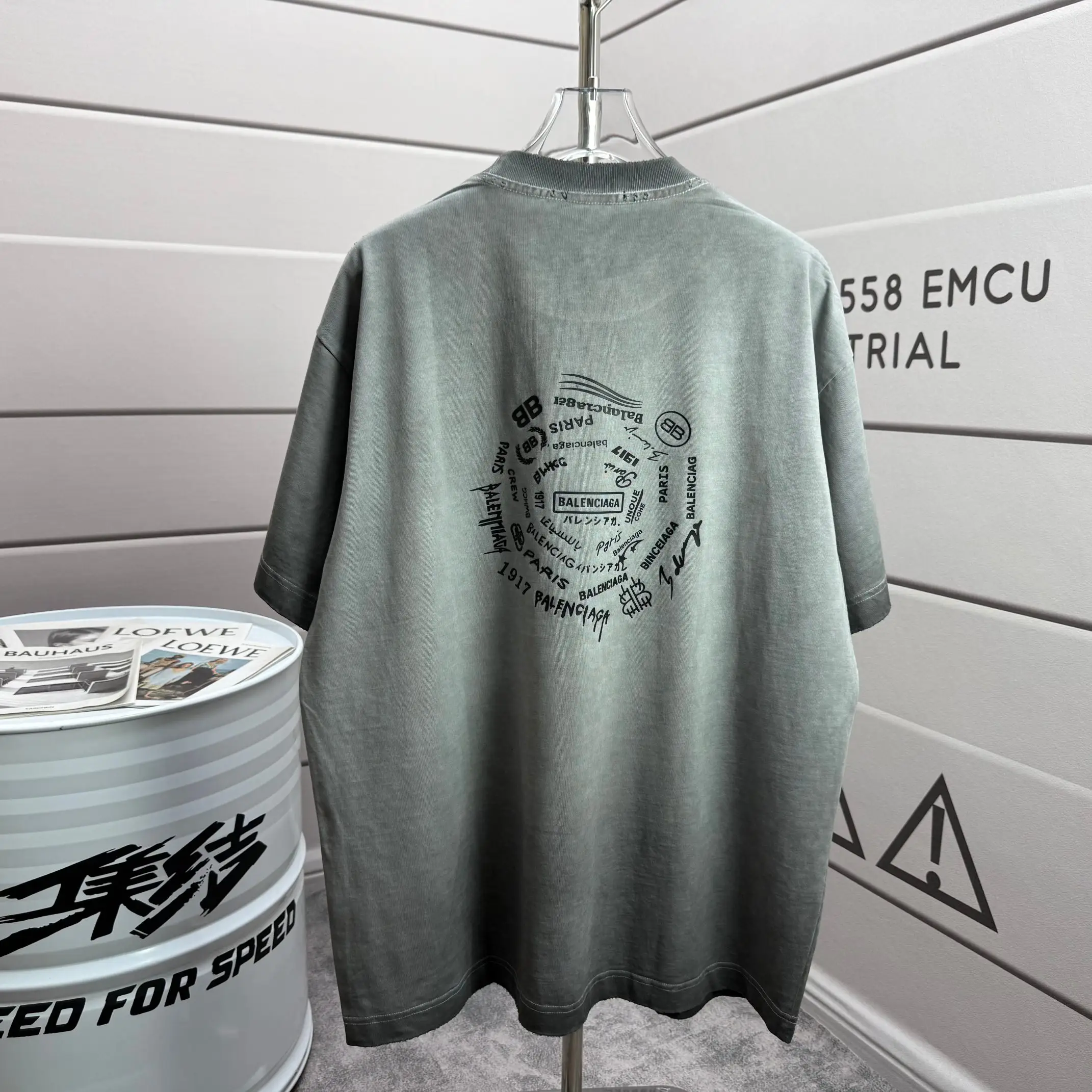 Logo Print Washed Cotton T-Shirt D15015551 — view 2