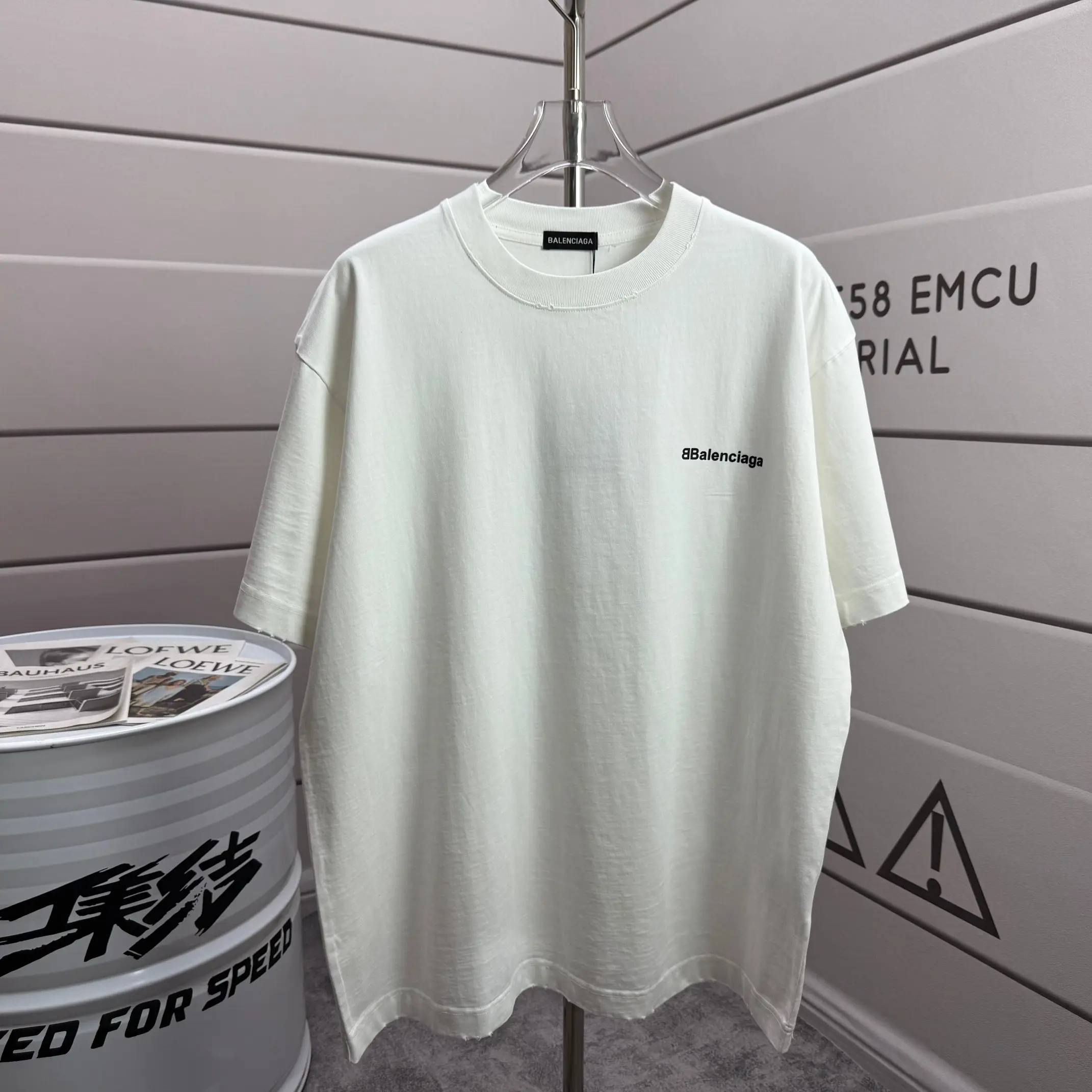 Logo Print Distressed Cotton T-Shirt D15015549