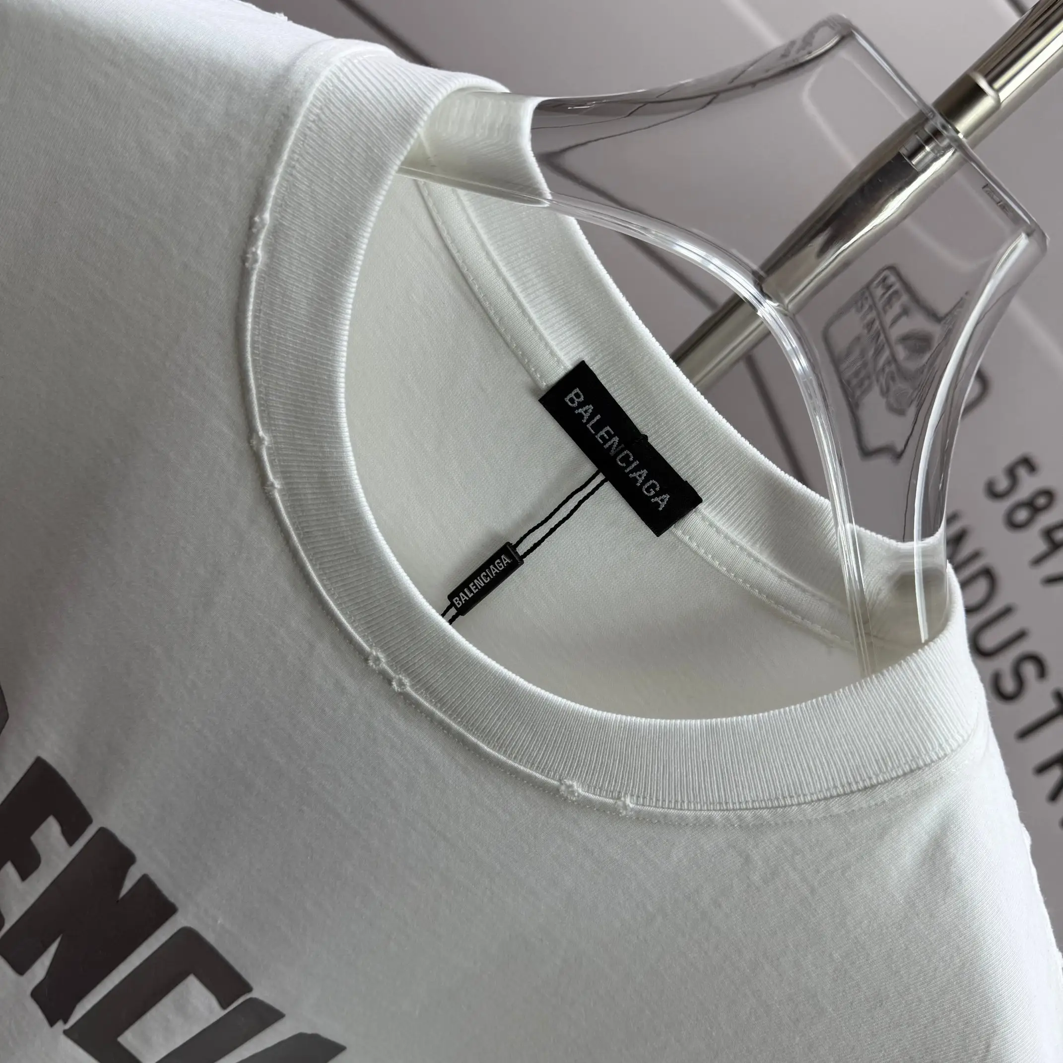 Distressed Logo-Print Cotton-Jersey T-Shirt D15015552 — view 3