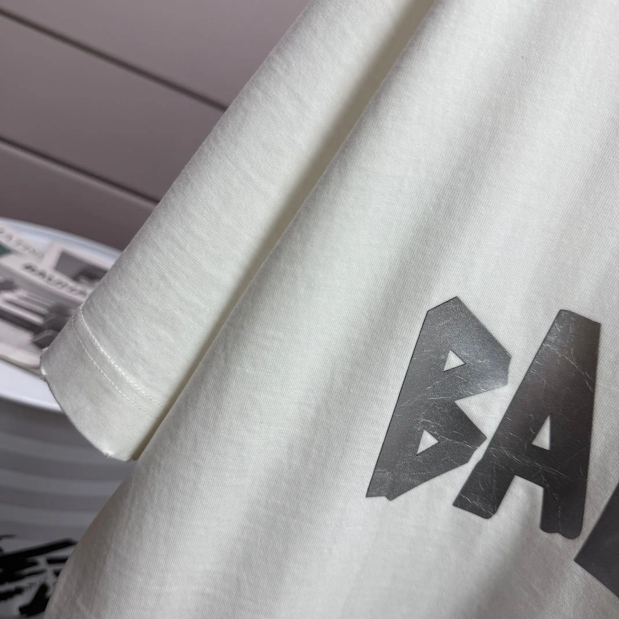 Distressed Logo-Print Cotton-Jersey T-Shirt D15015552 — view 4