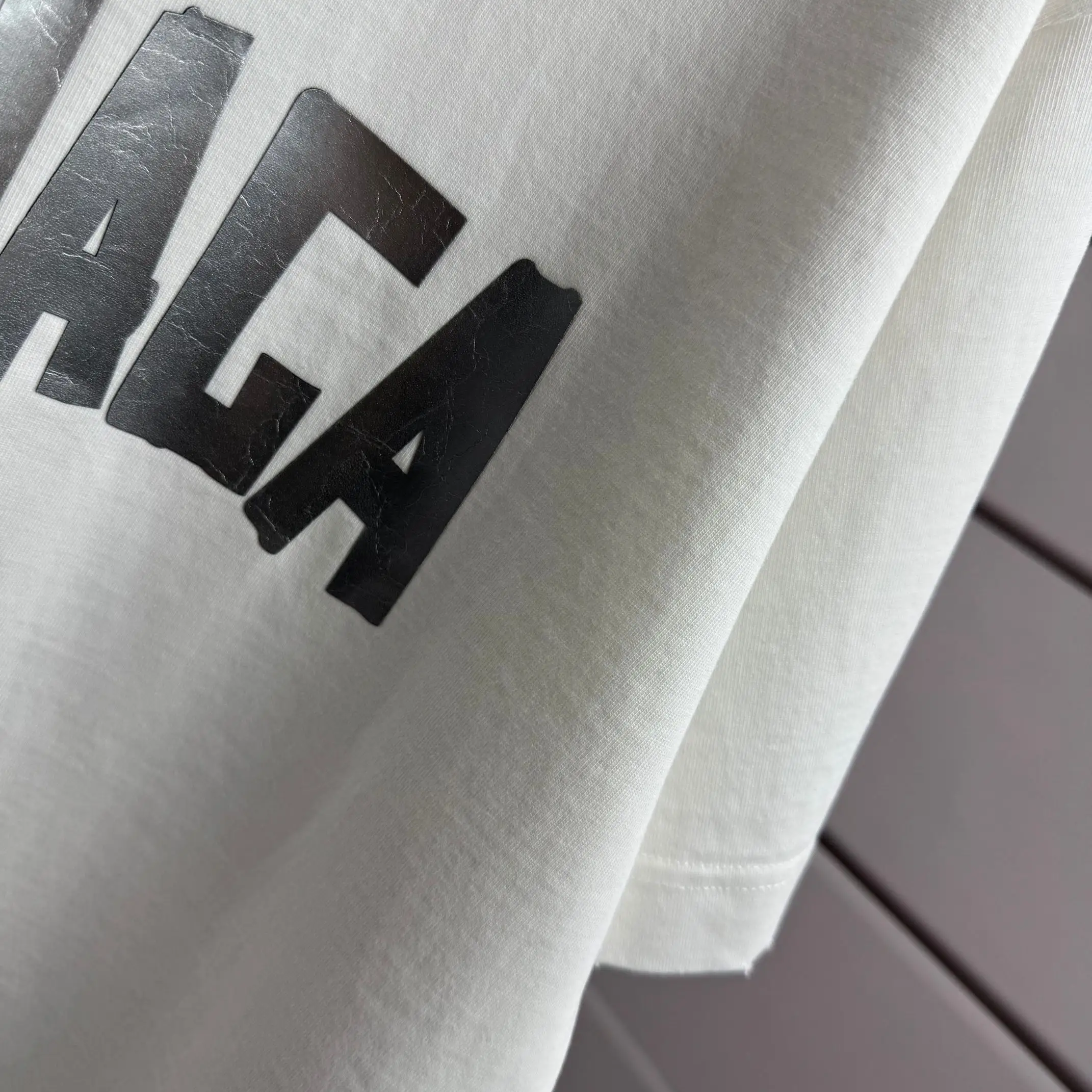 Distressed Logo-Print Cotton-Jersey T-Shirt D15015552 — view 6