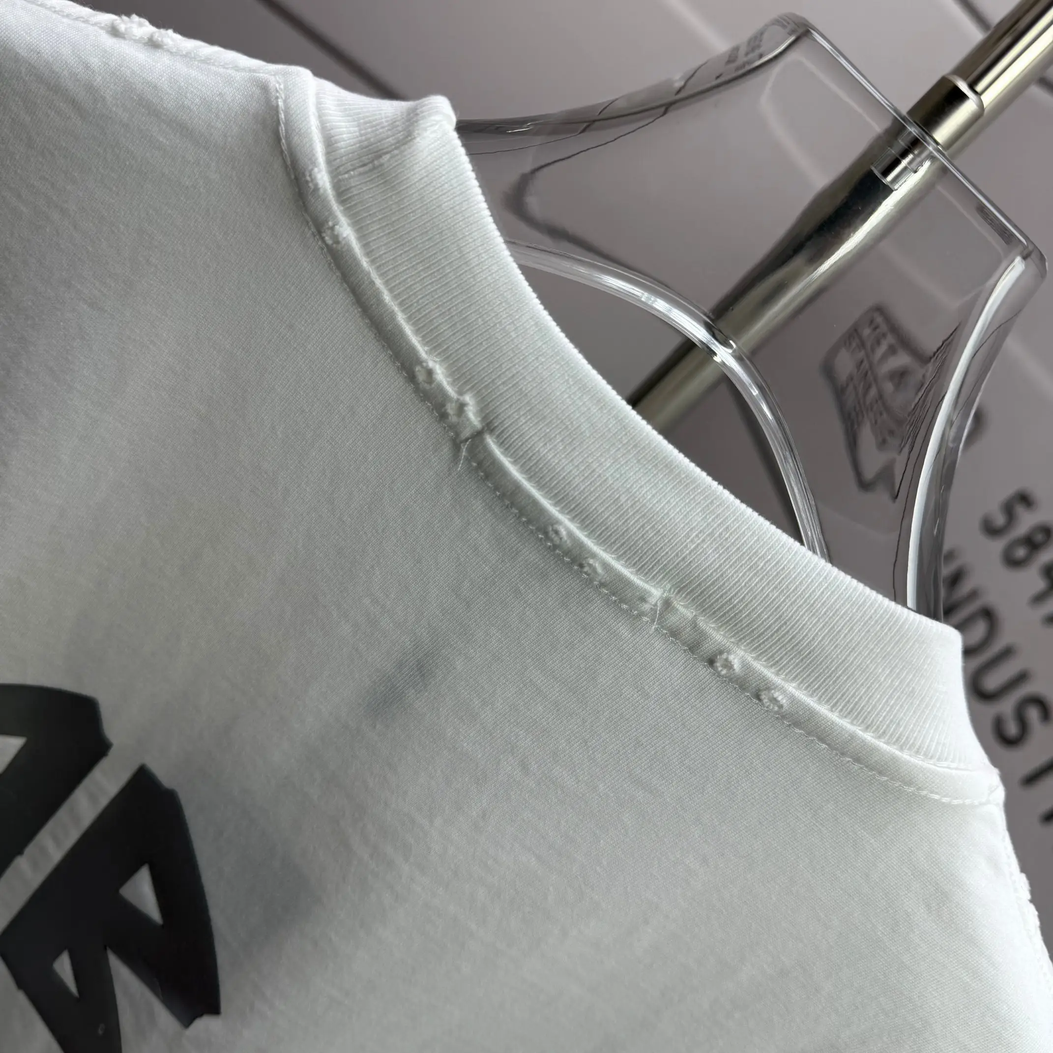 Distressed Logo-Print Cotton-Jersey T-Shirt D15015552 — view 8