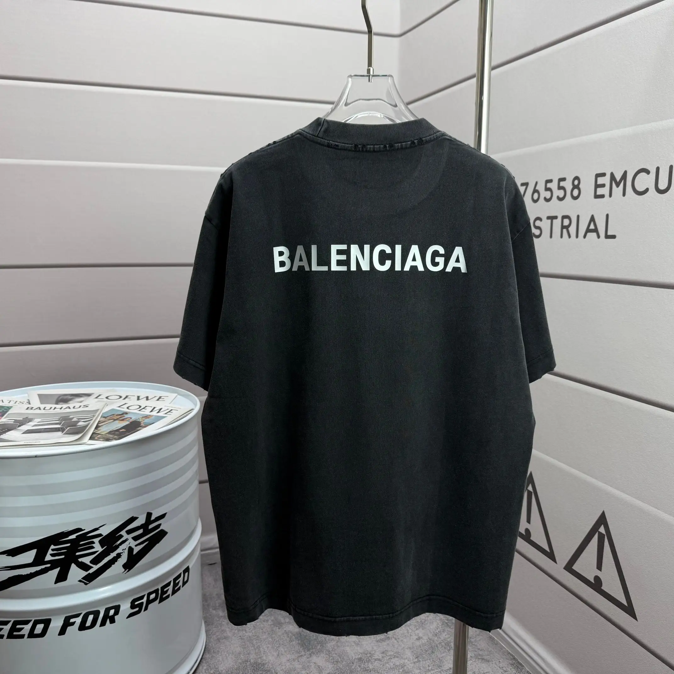 Logo Print Washed Cotton T-Shirt D15015520