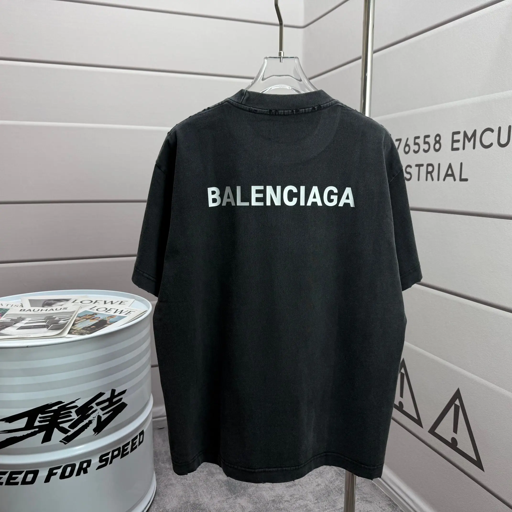 Logo Print Washed Cotton T-Shirt D15015520