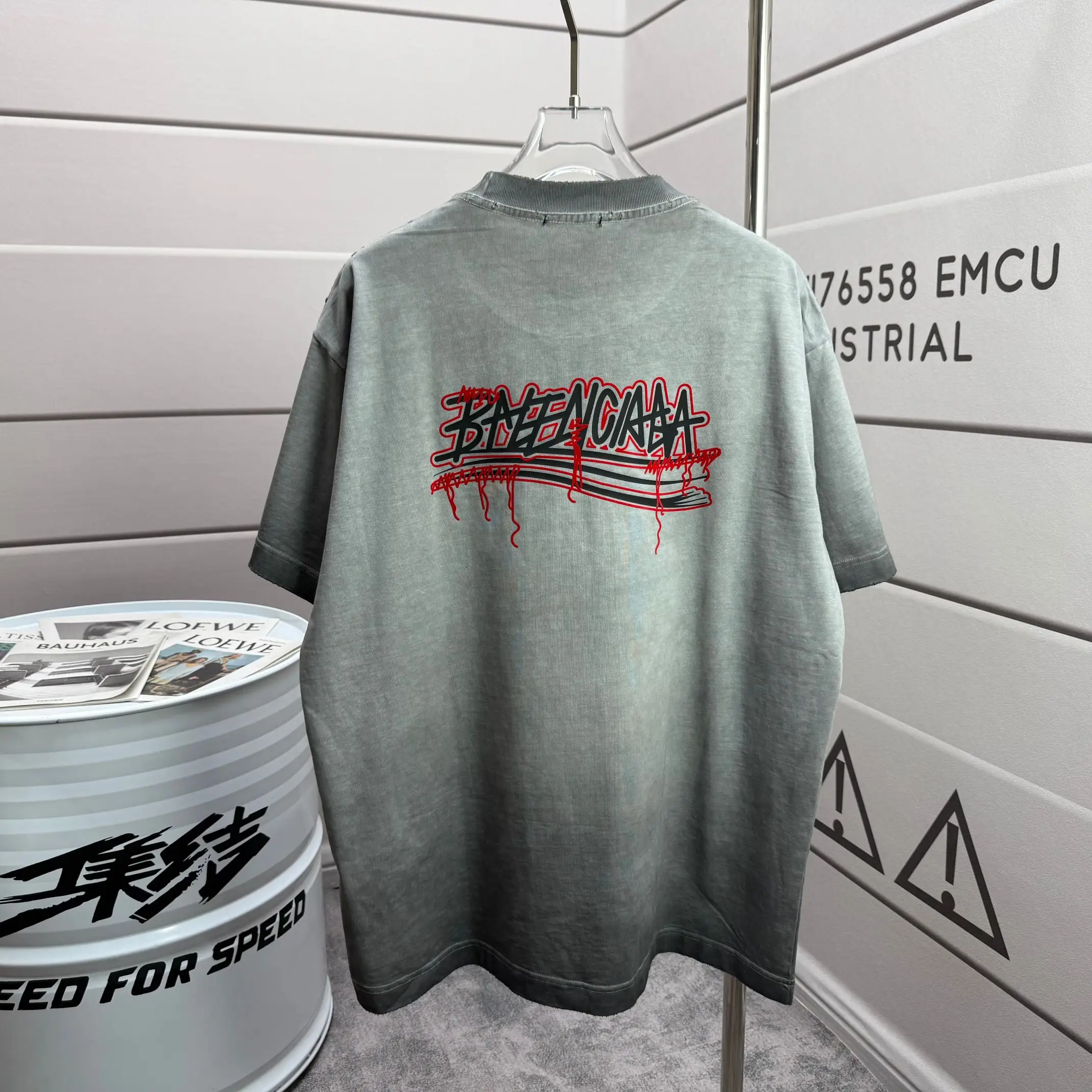 Distressed Logo-Print Cotton-Jersey T-Shirt D15015517