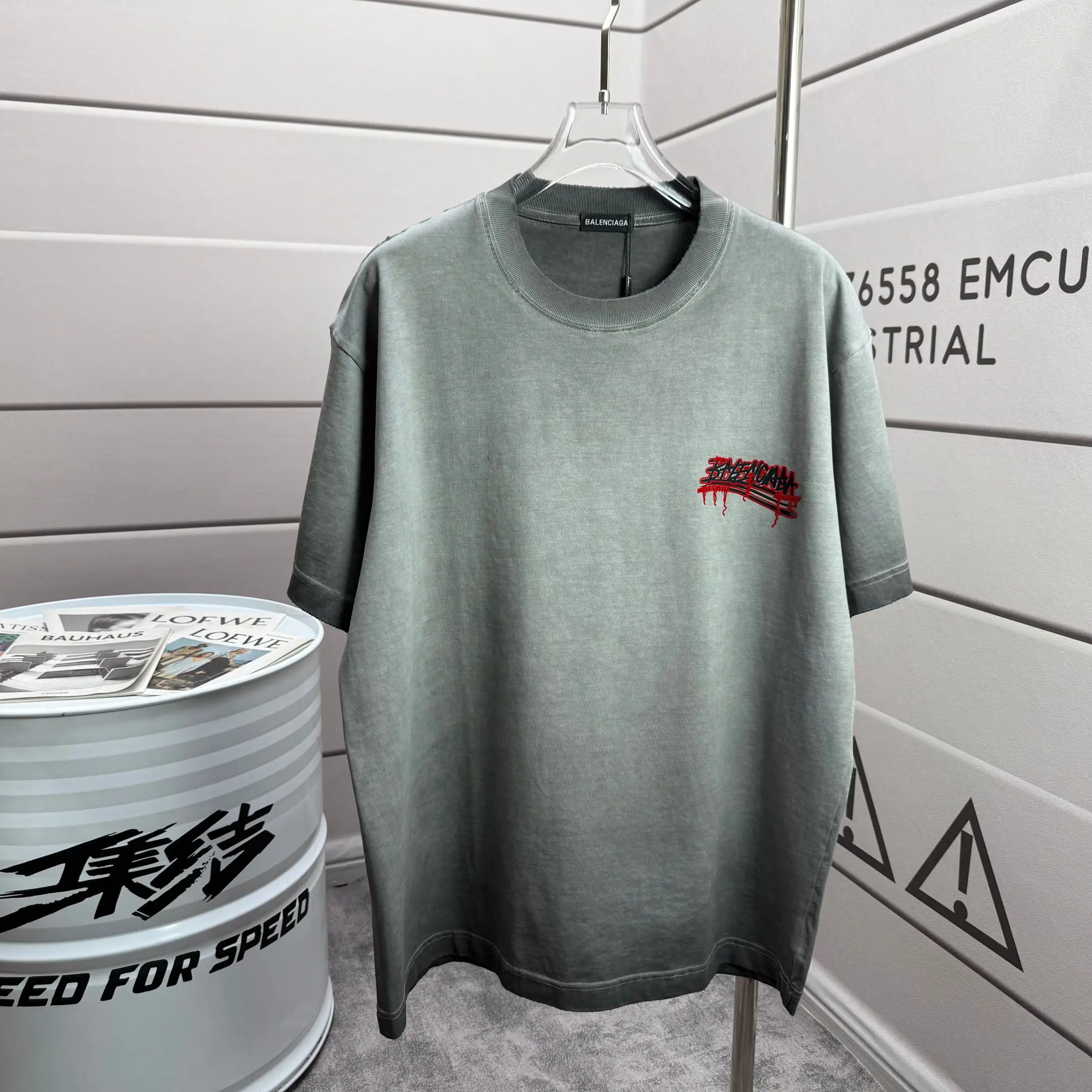 Distressed Logo-Print Cotton-Jersey T-Shirt D15015517 — view 2