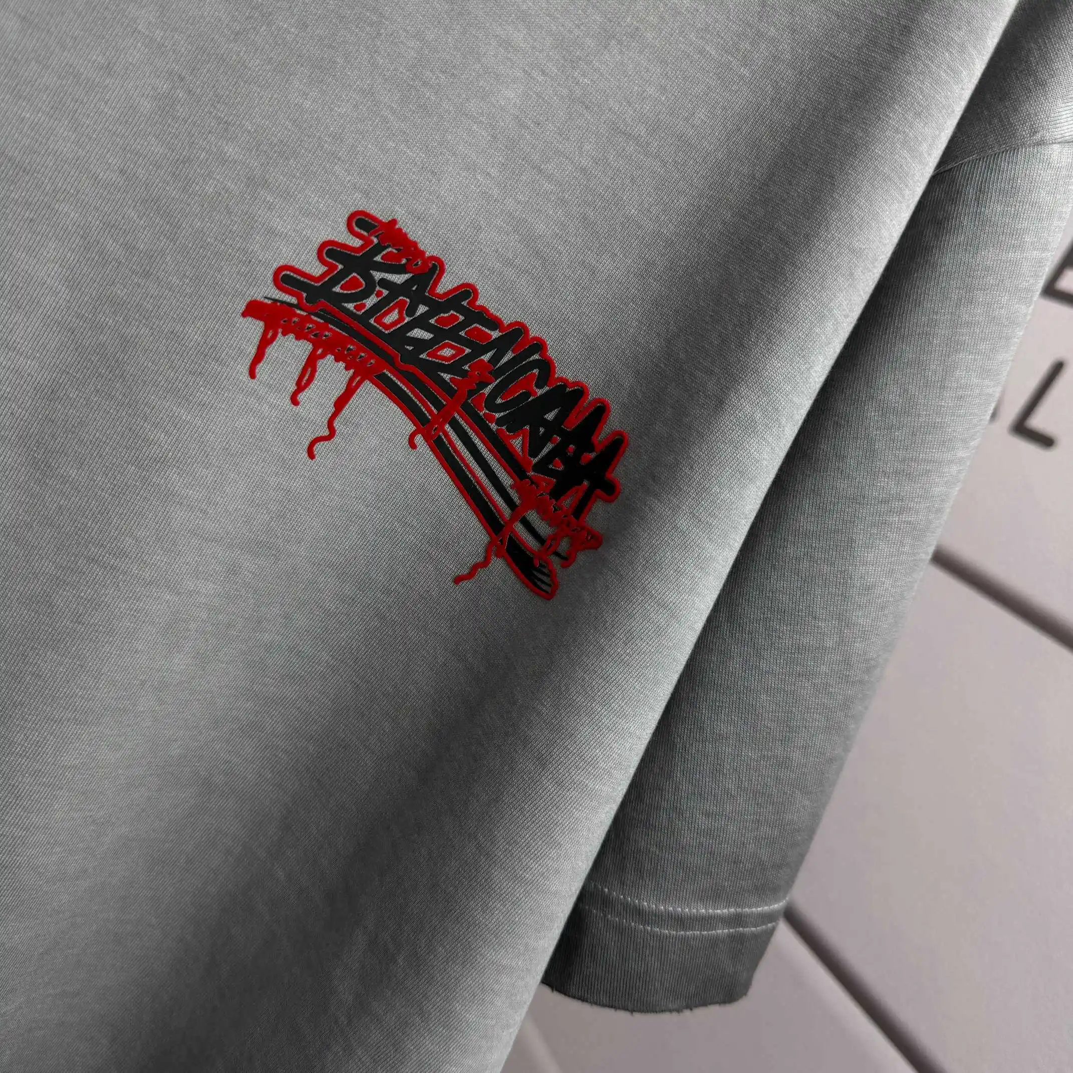 Distressed Logo-Print Cotton-Jersey T-Shirt D15015517 — view 6