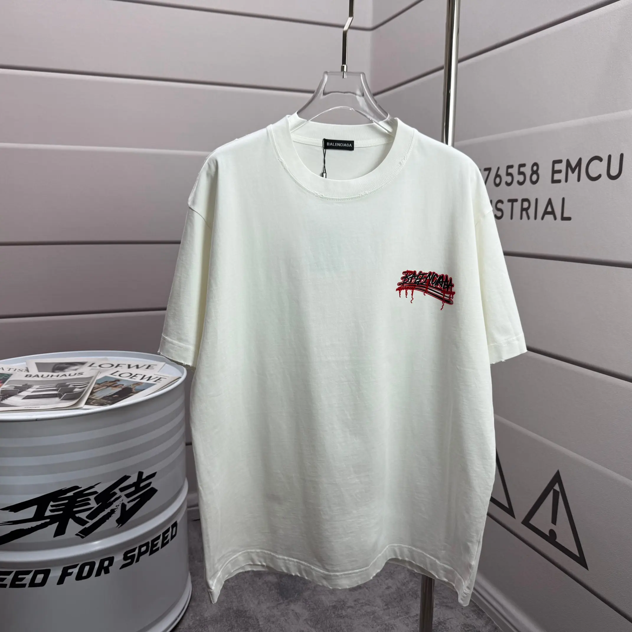 Distressed Logo-Print Cotton-Jersey T-Shirt D15015515 — view 2