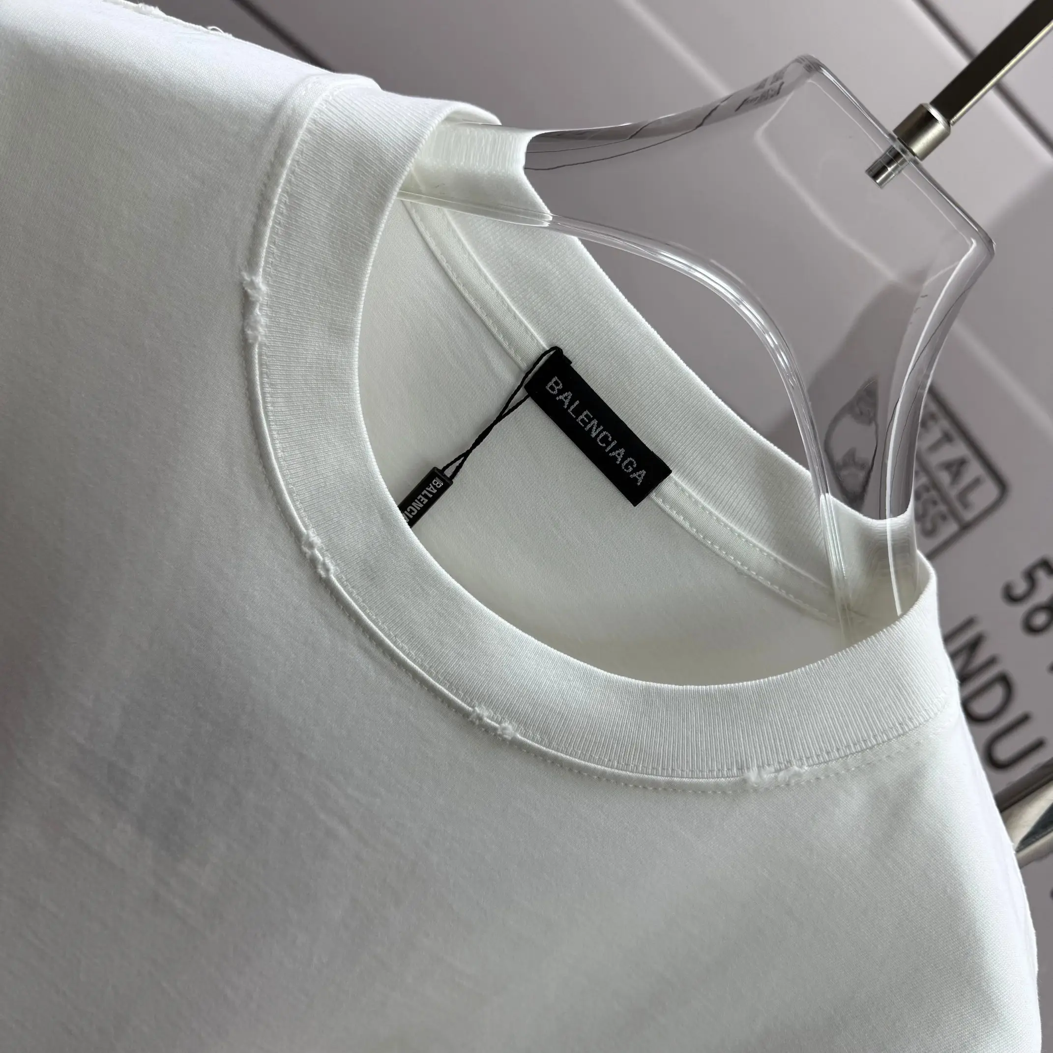 Distressed Logo-Print Cotton-Jersey T-Shirt D15015515 — view 3