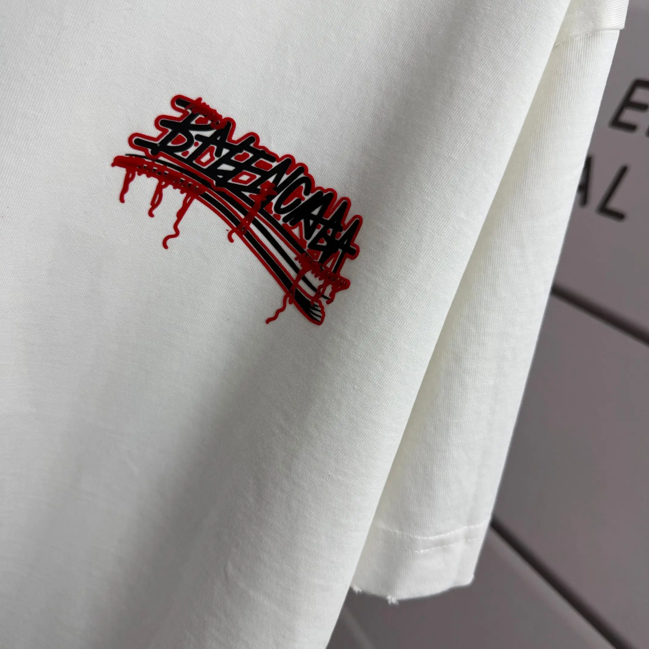 Distressed Logo-Print Cotton-Jersey T-Shirt D15015515 — view 6