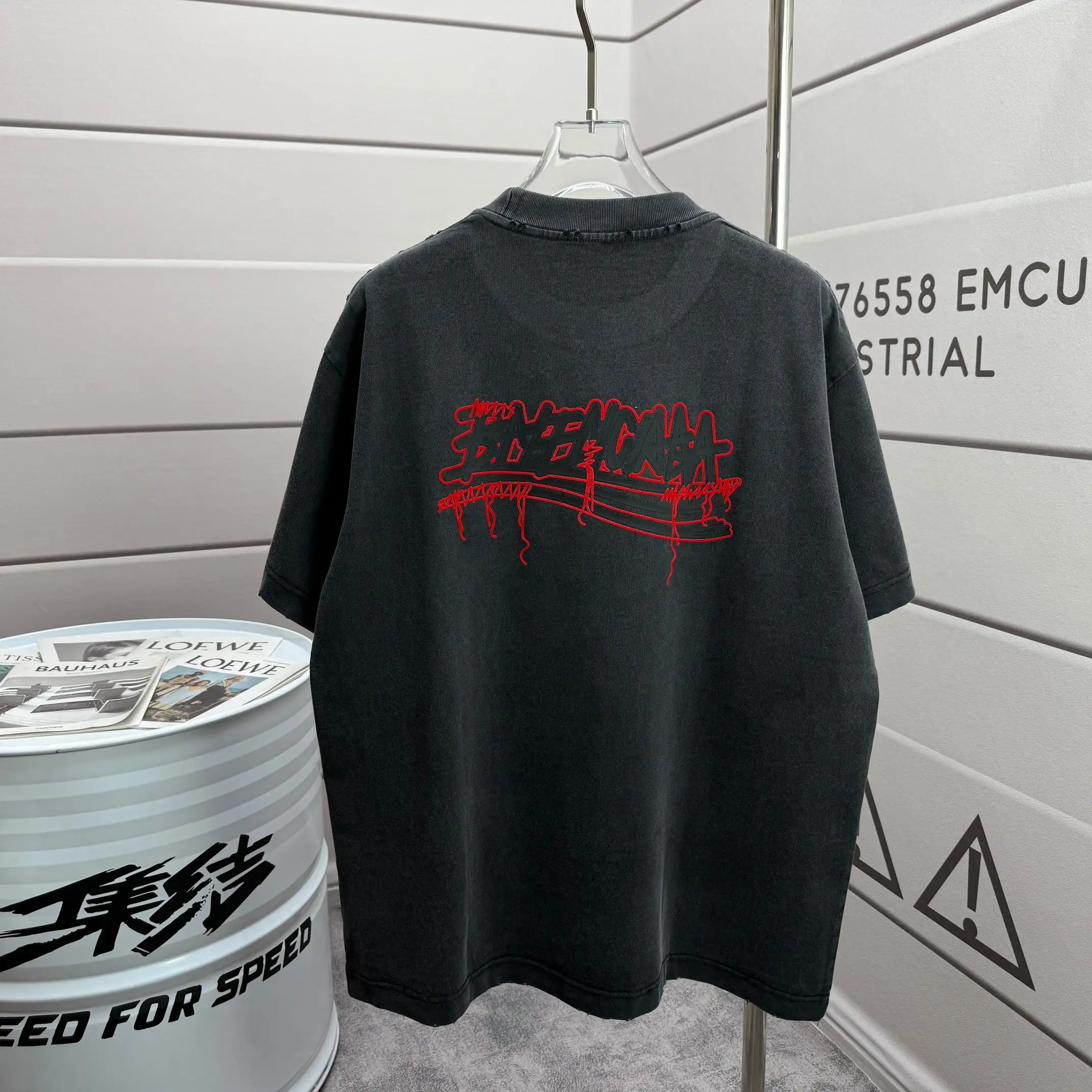 Distressed Logo-Print Cotton-Jersey T-Shirt D15015516