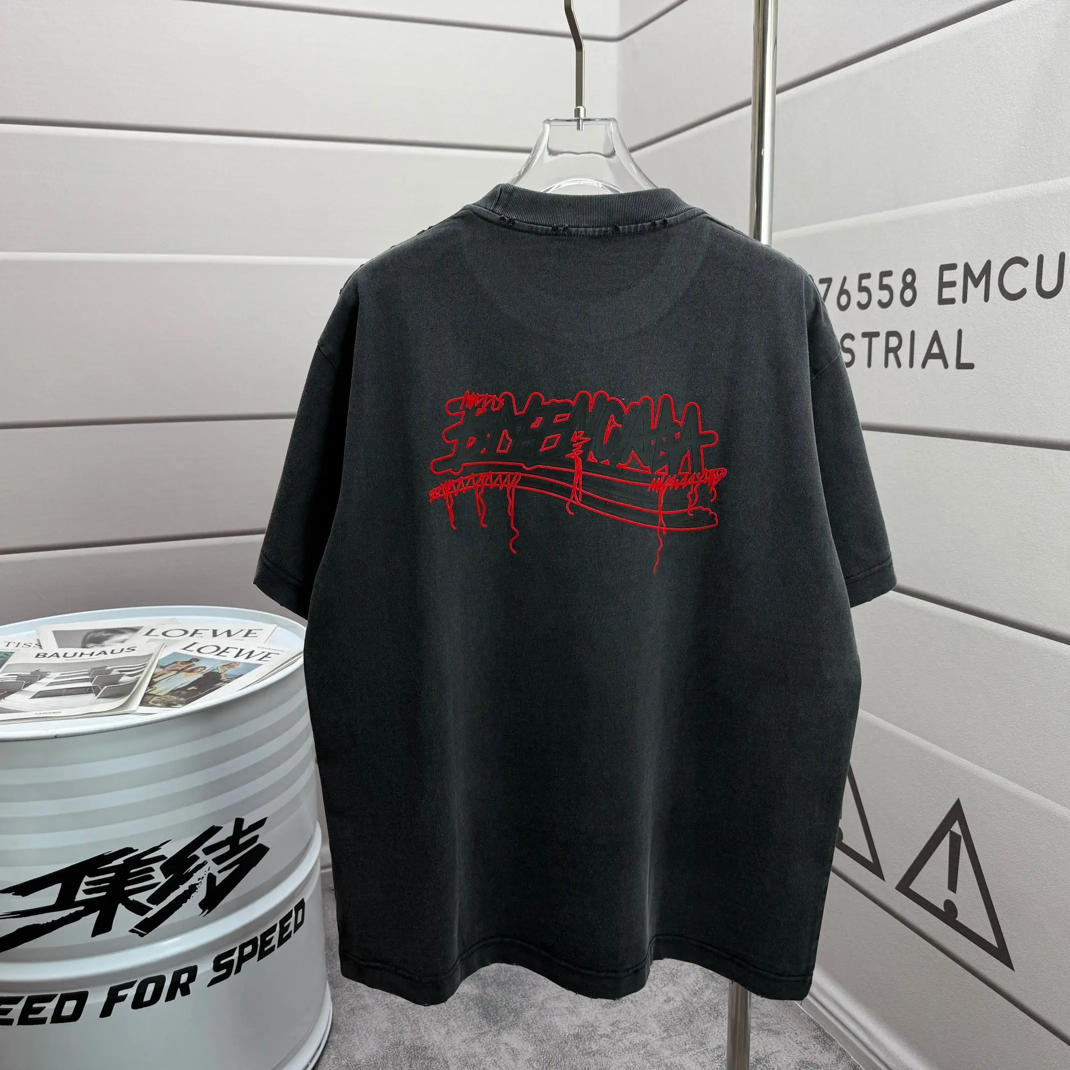Distressed Logo-Print Cotton-Jersey T-Shirt D15015516