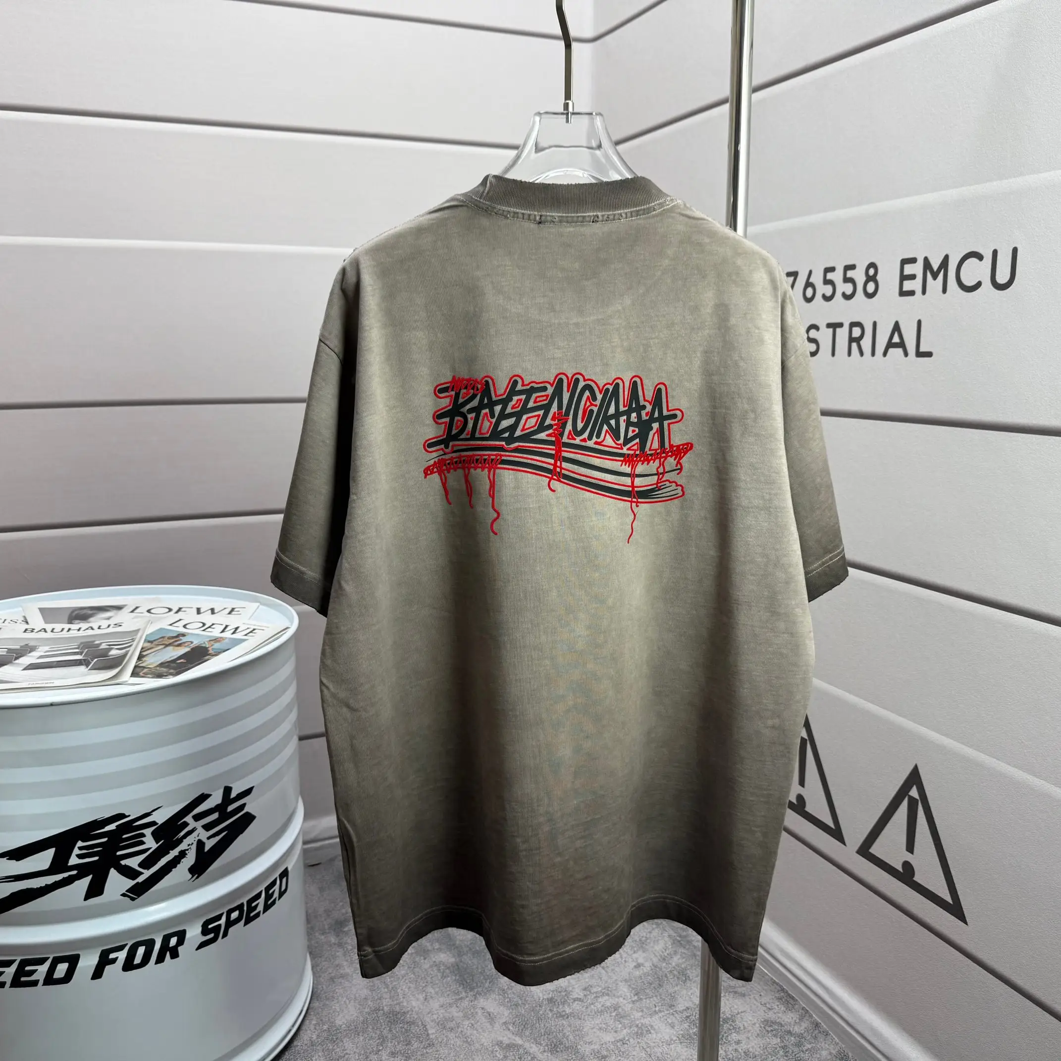 Logo Graphic Washed Cotton T-Shirt D15015518