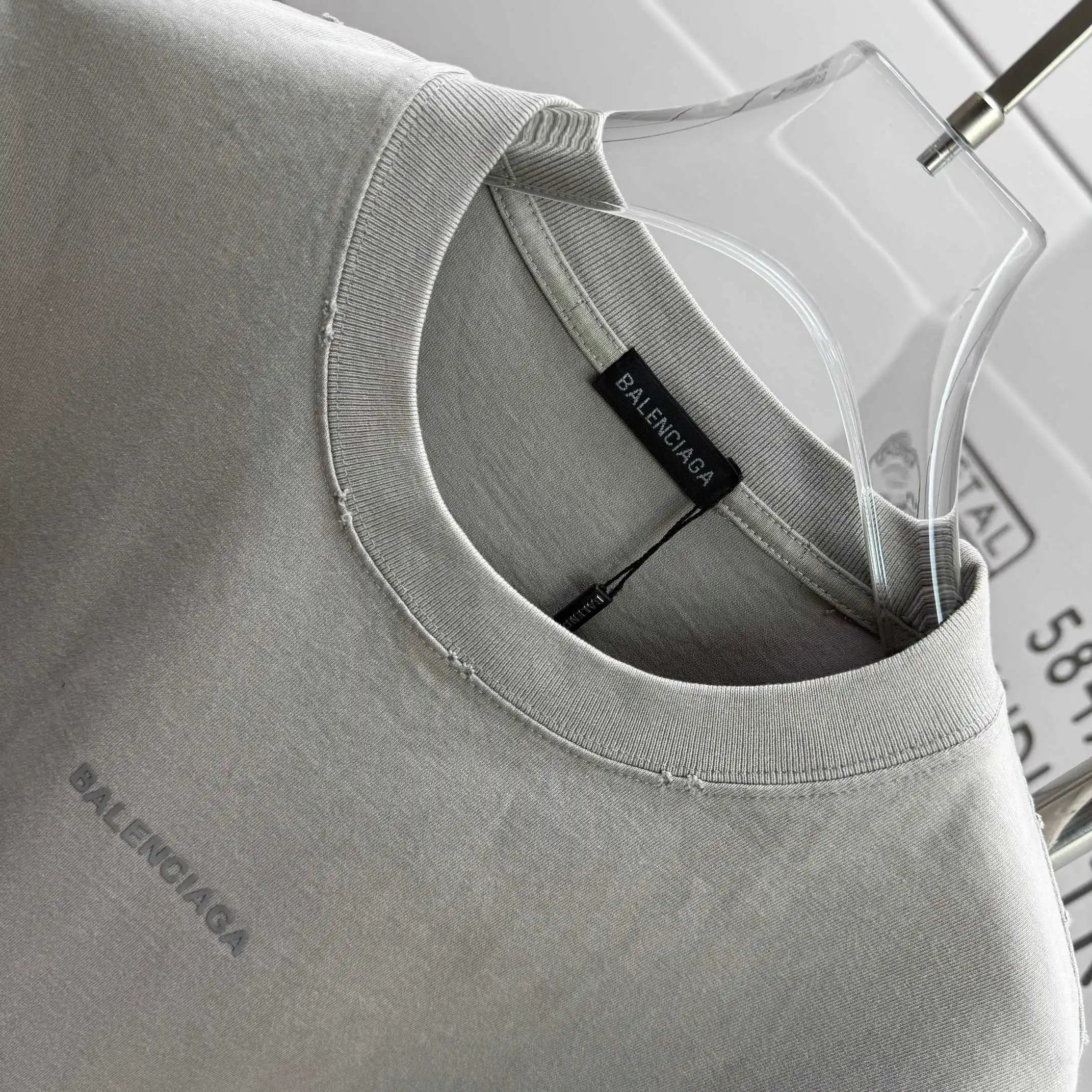 Logo-Print Distressed Washed Cotton T-Shirt D15015522 — view 3