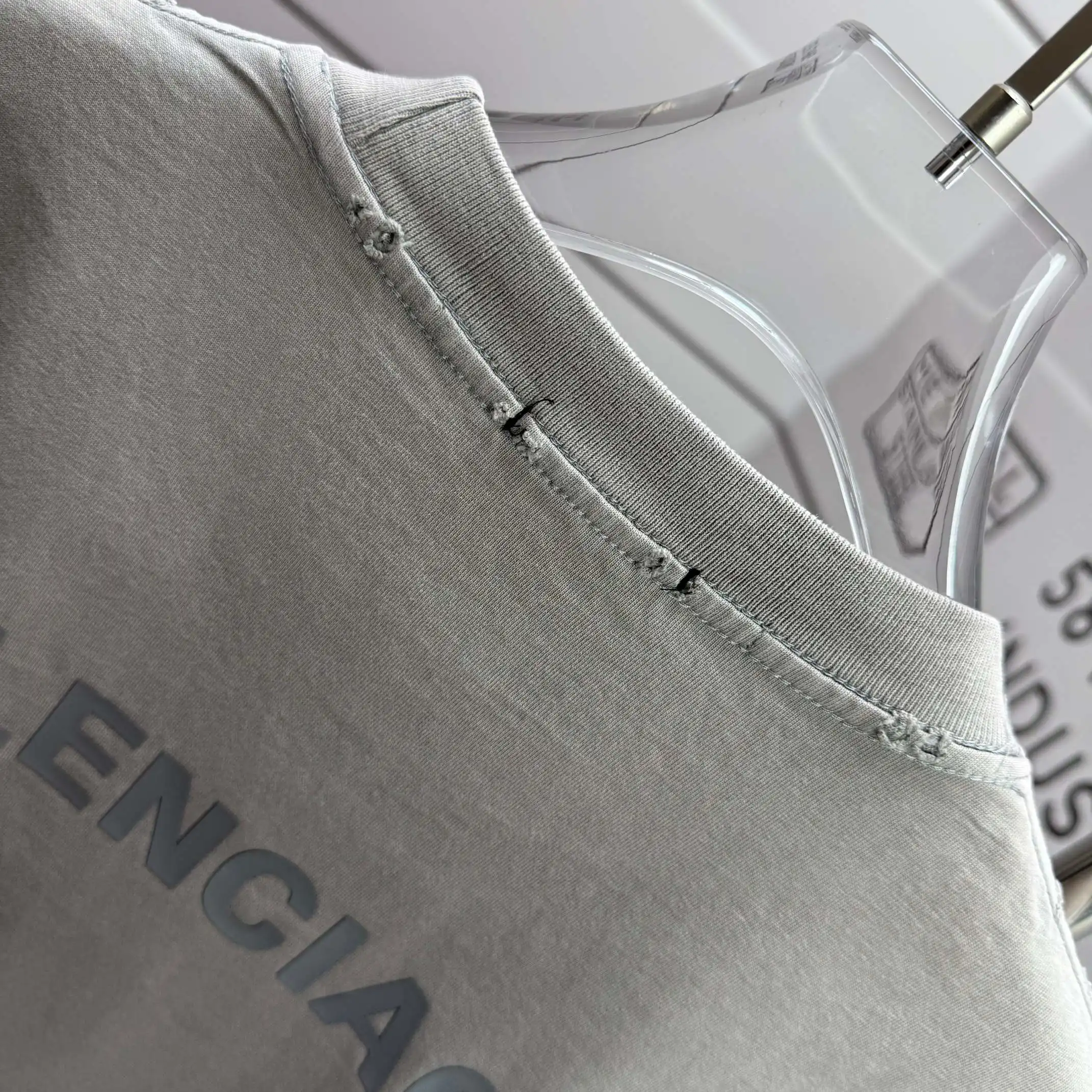 Logo-Print Distressed Washed Cotton T-Shirt D15015522 — view 8