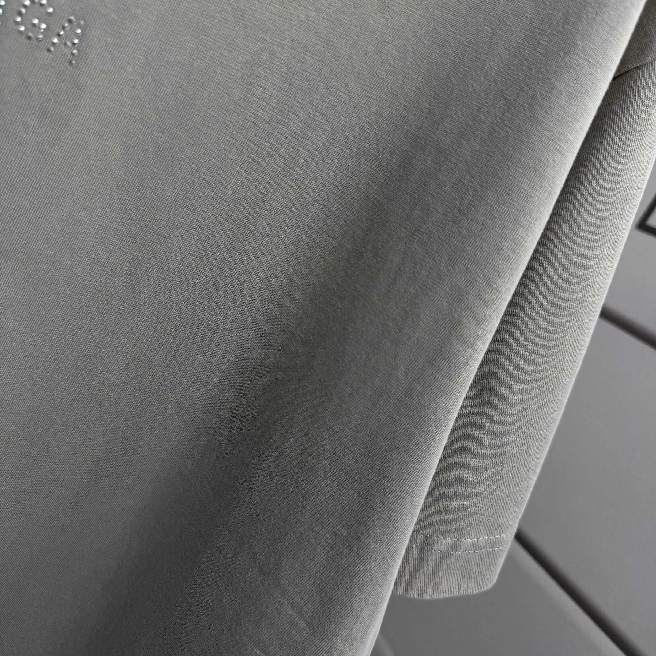 Rhinestone Logo Distressed Cotton T-Shirt D15015514 — view 6
