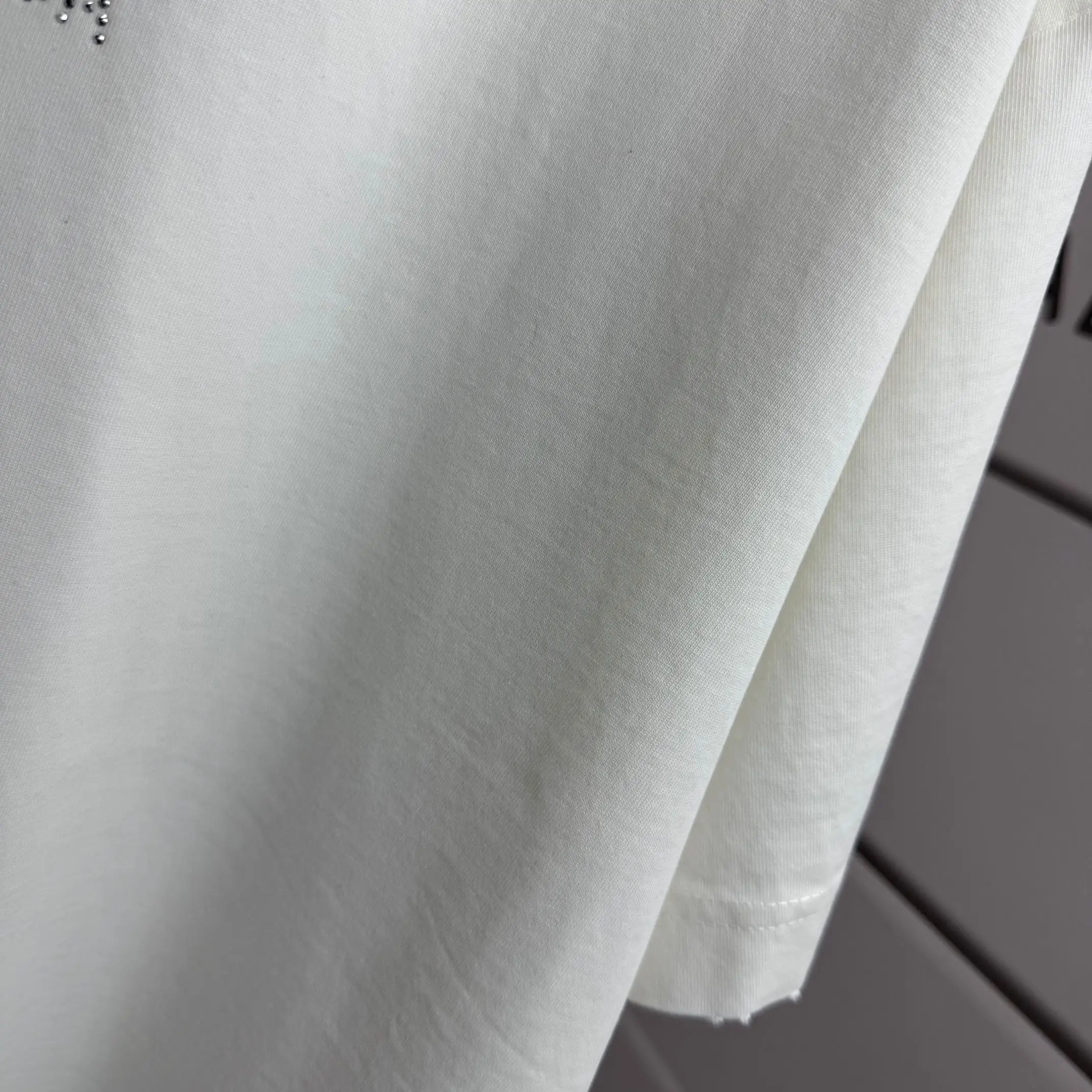 Distressed Rhinestone Logo Oversized T-Shirt D15015512 — view 6