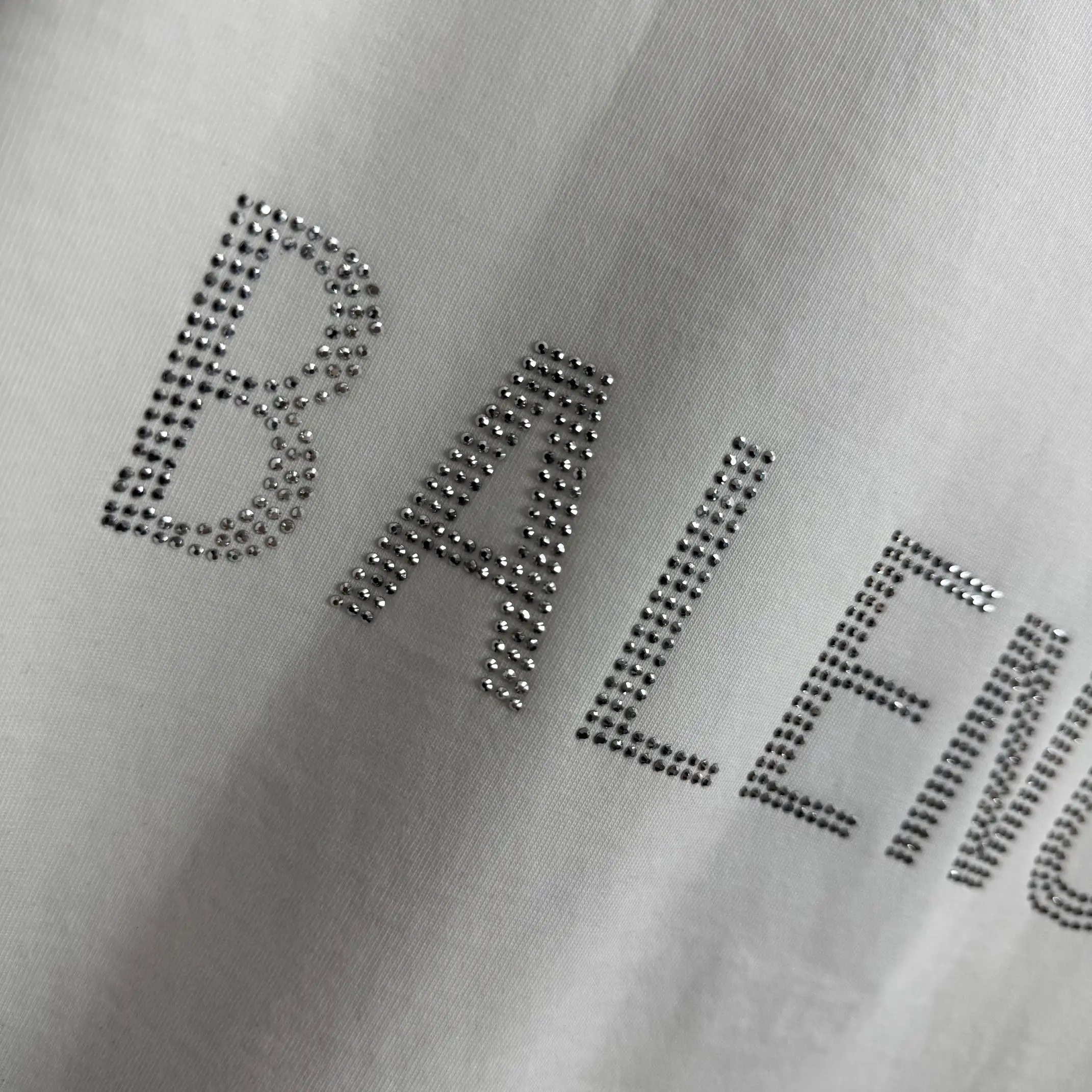 Distressed Rhinestone Logo Oversized T-Shirt D15015512 — view 7