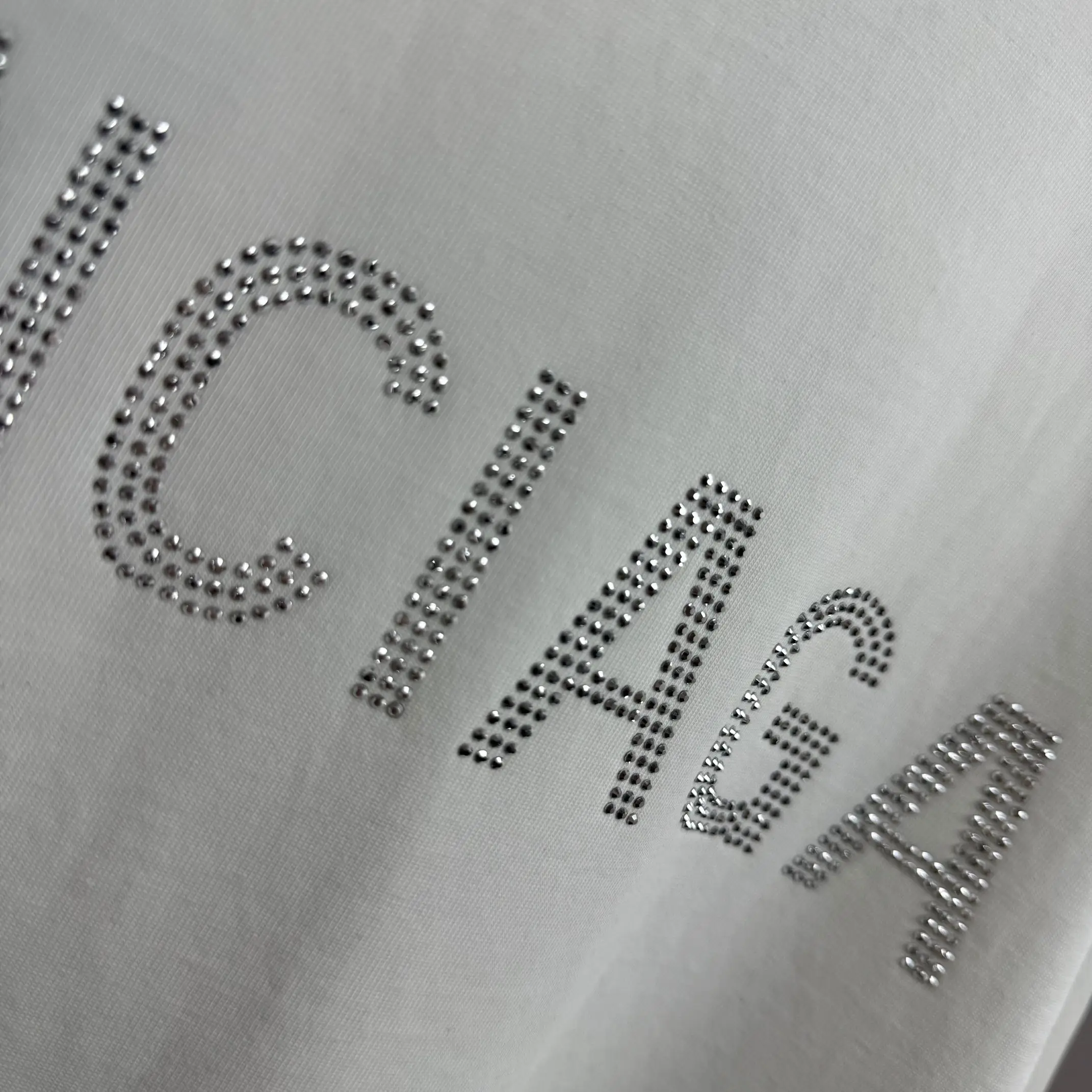Distressed Rhinestone Logo Oversized T-Shirt D15015512 — view 9