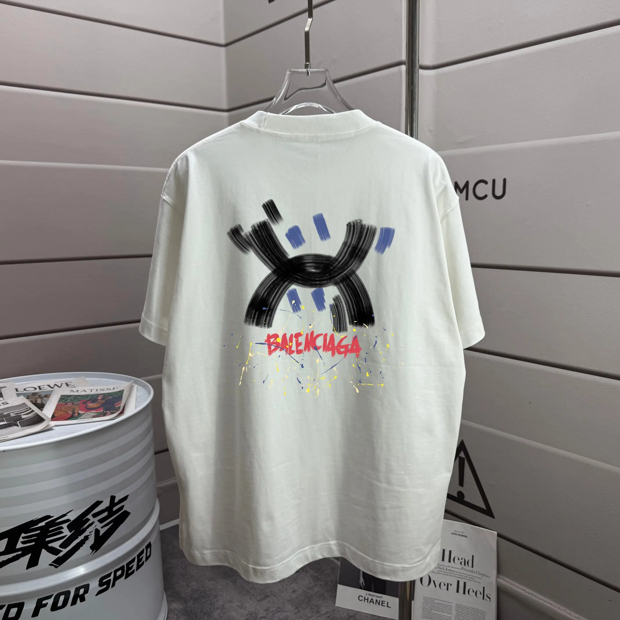 Balenciaga Graphic Print Cotton T-Shirt D15013315