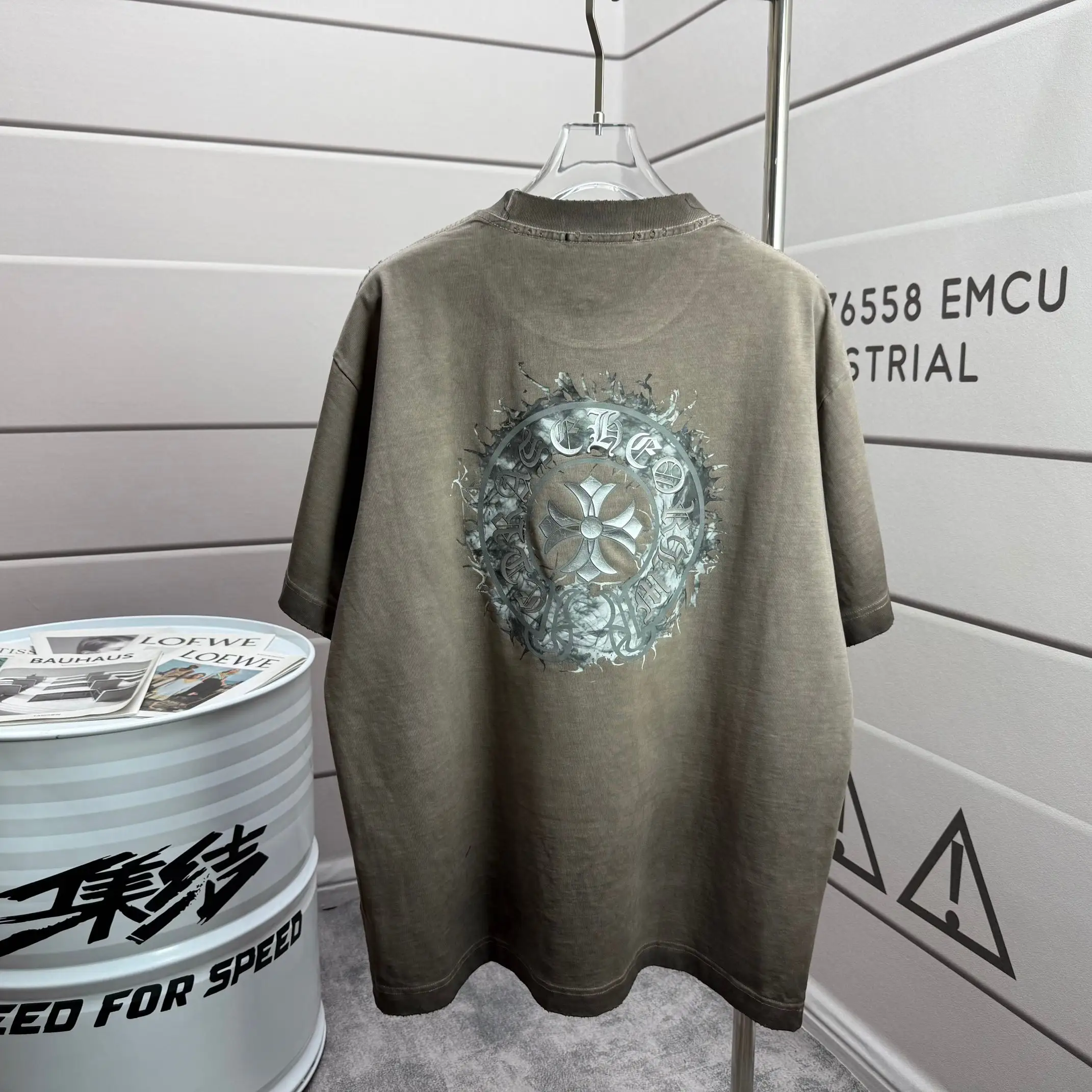 Logo Print Washed Cotton T-Shirt D15015528