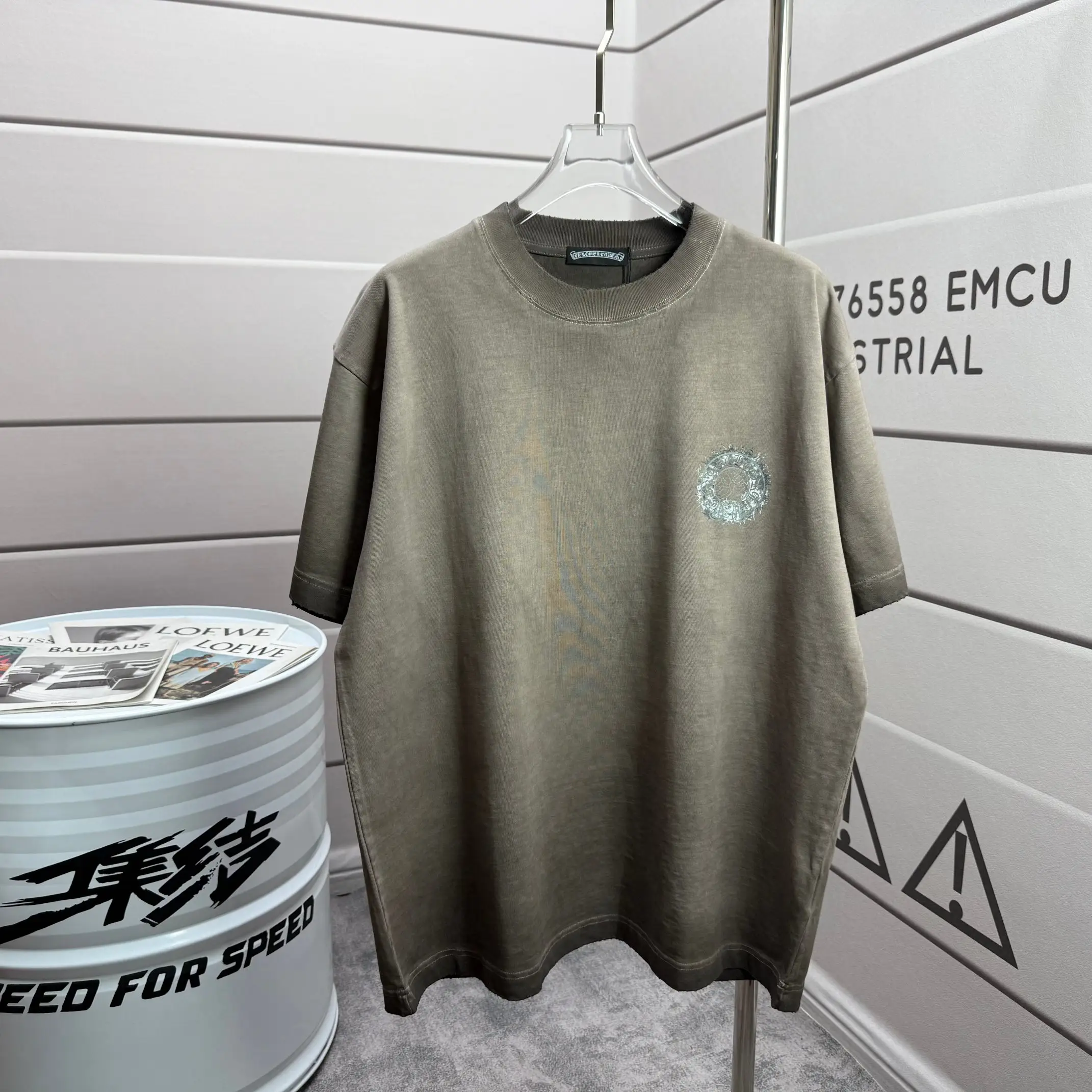 Logo Print Washed Cotton T-Shirt D15015528 — view 2