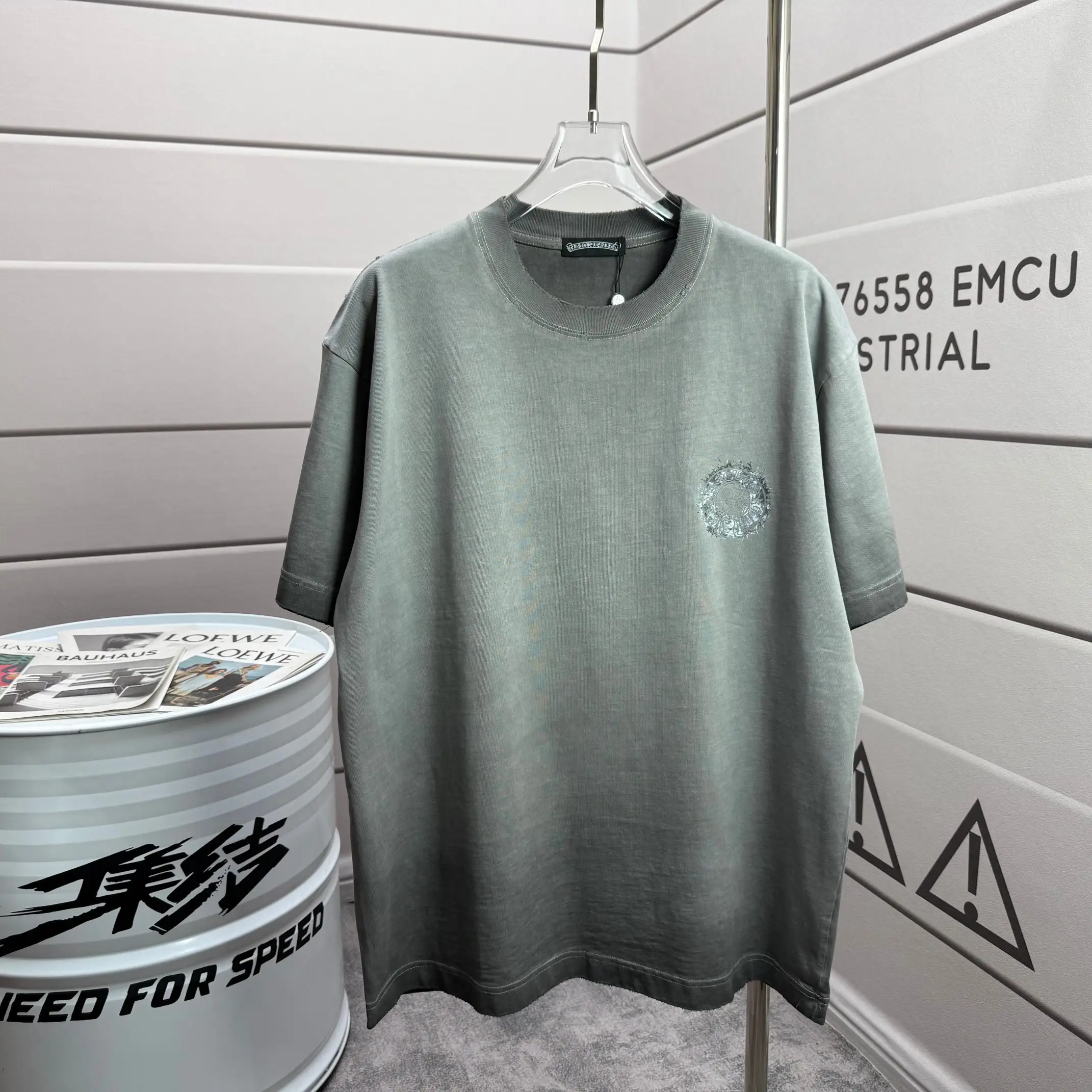 Logo Print Washed Cotton T-Shirt D15015527 — view 2