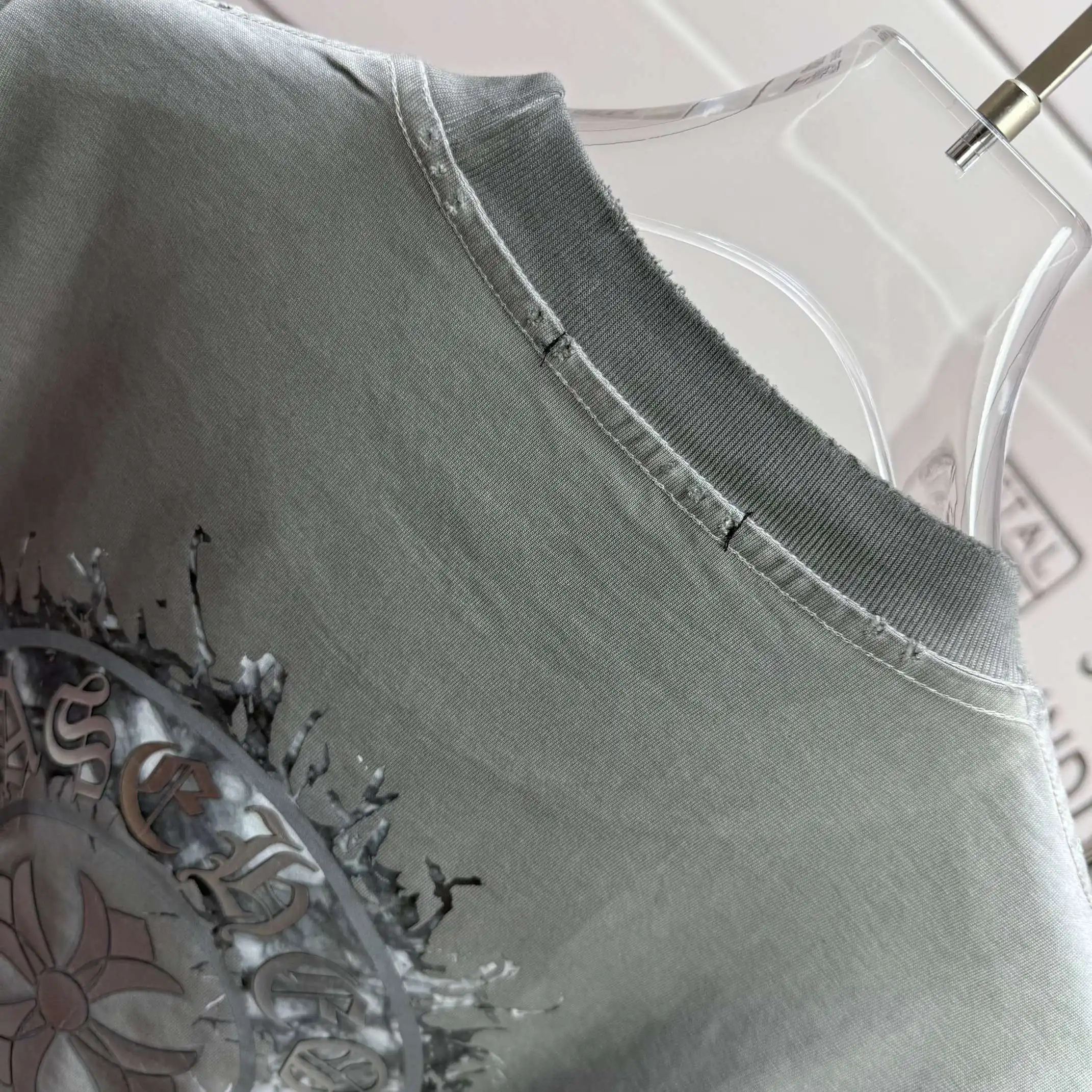 Logo Print Washed Cotton T-Shirt D15015527 — view 8