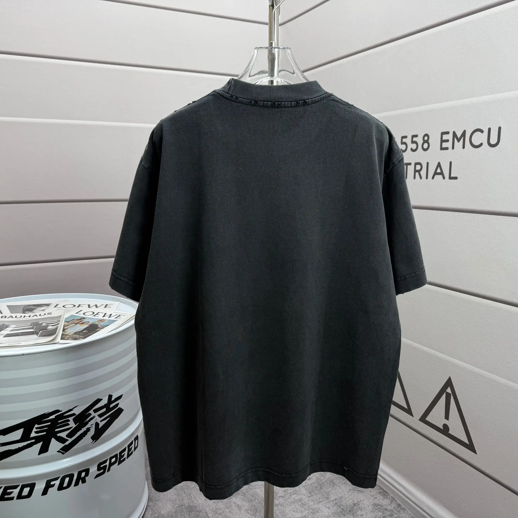 Logo-Print Washed Cotton T-Shirt D15015556 — view 2