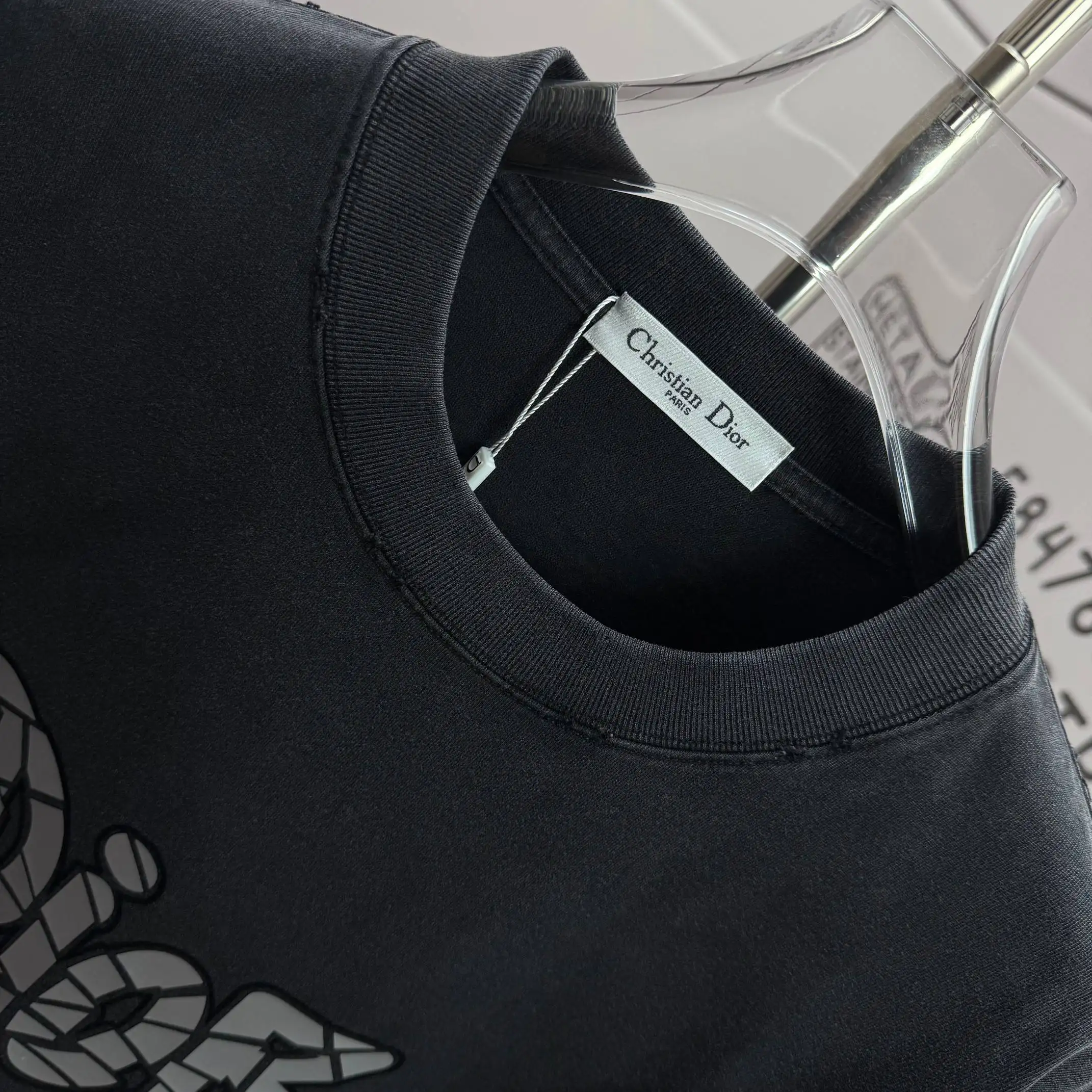 Logo-Print Washed Cotton T-Shirt D15015556 — view 3